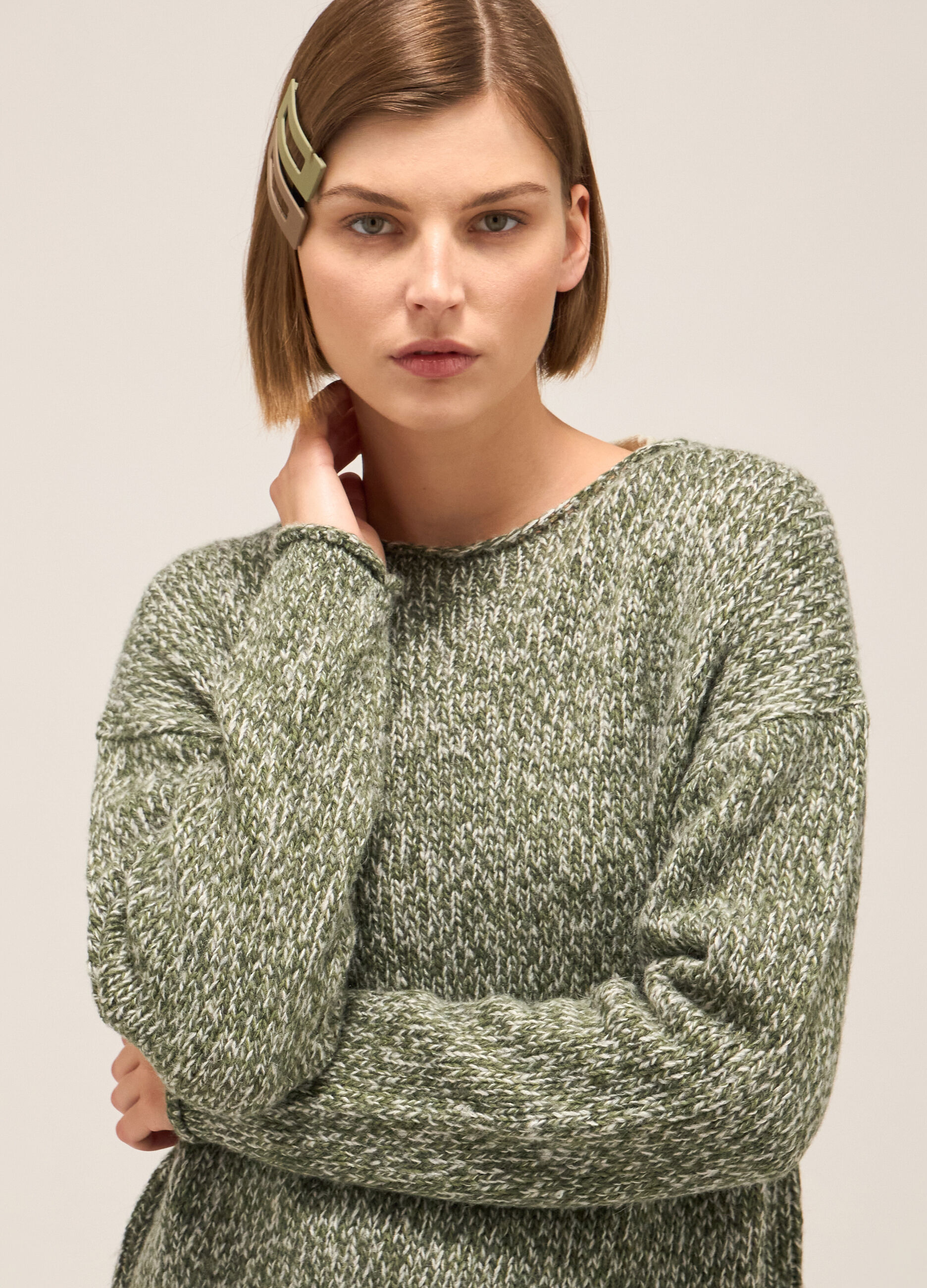 Mouliné knit sweater_2
