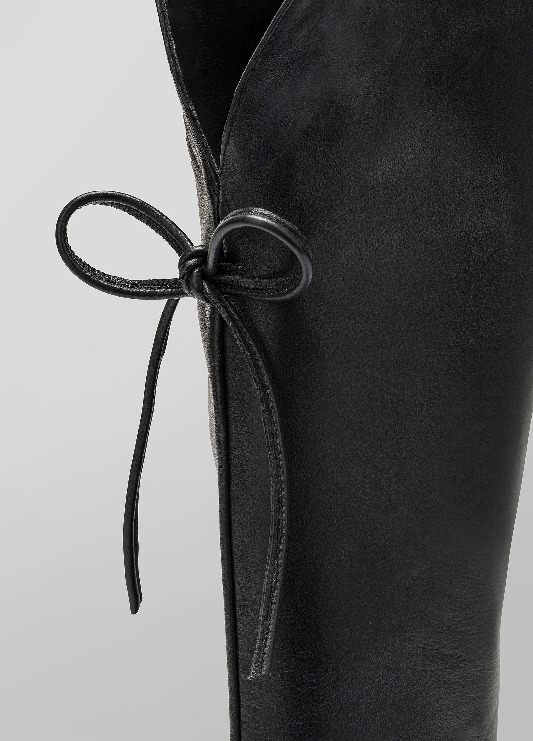 Black faux leather knee-high boot_2