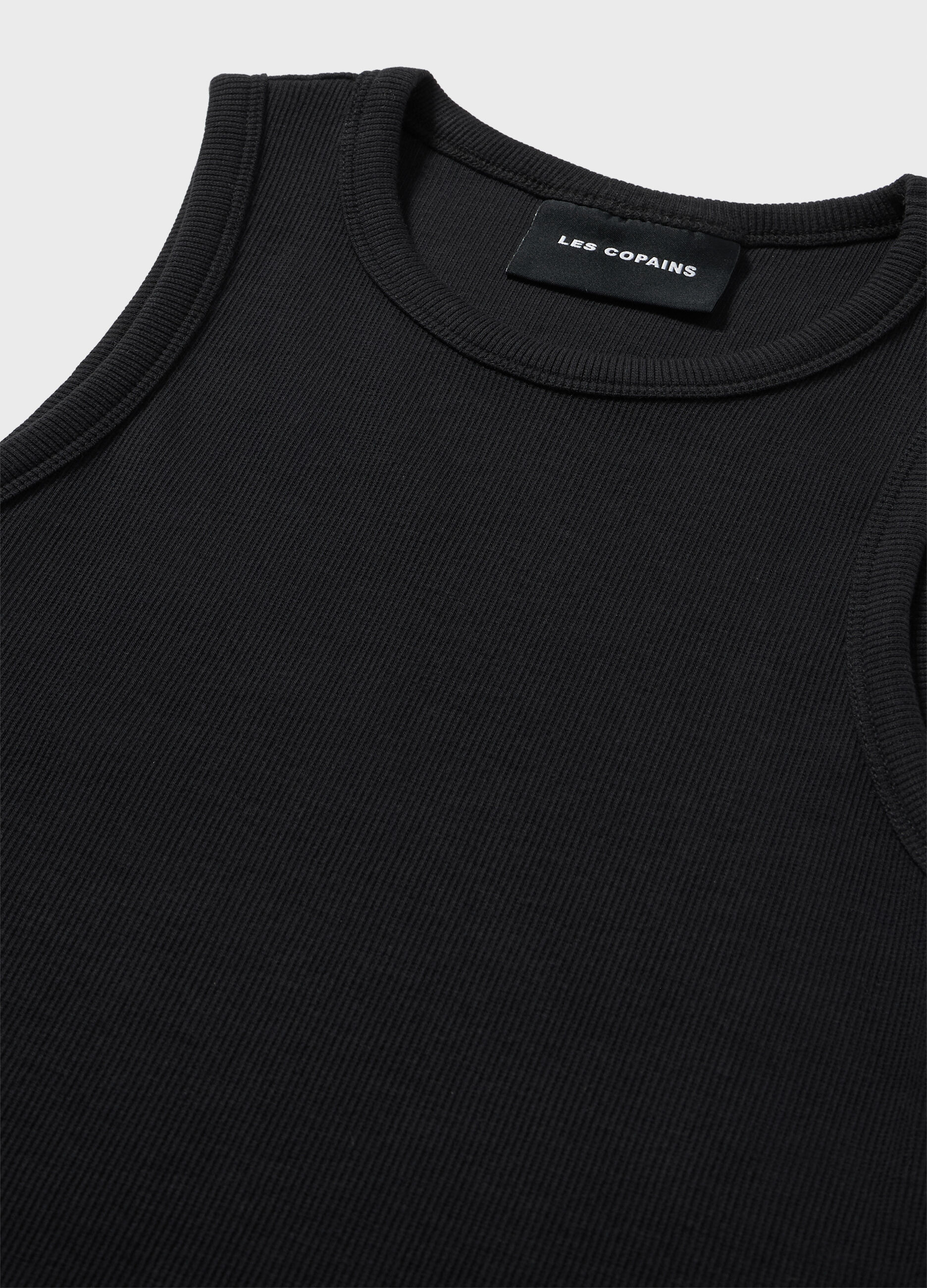 Vest in stretch cotton