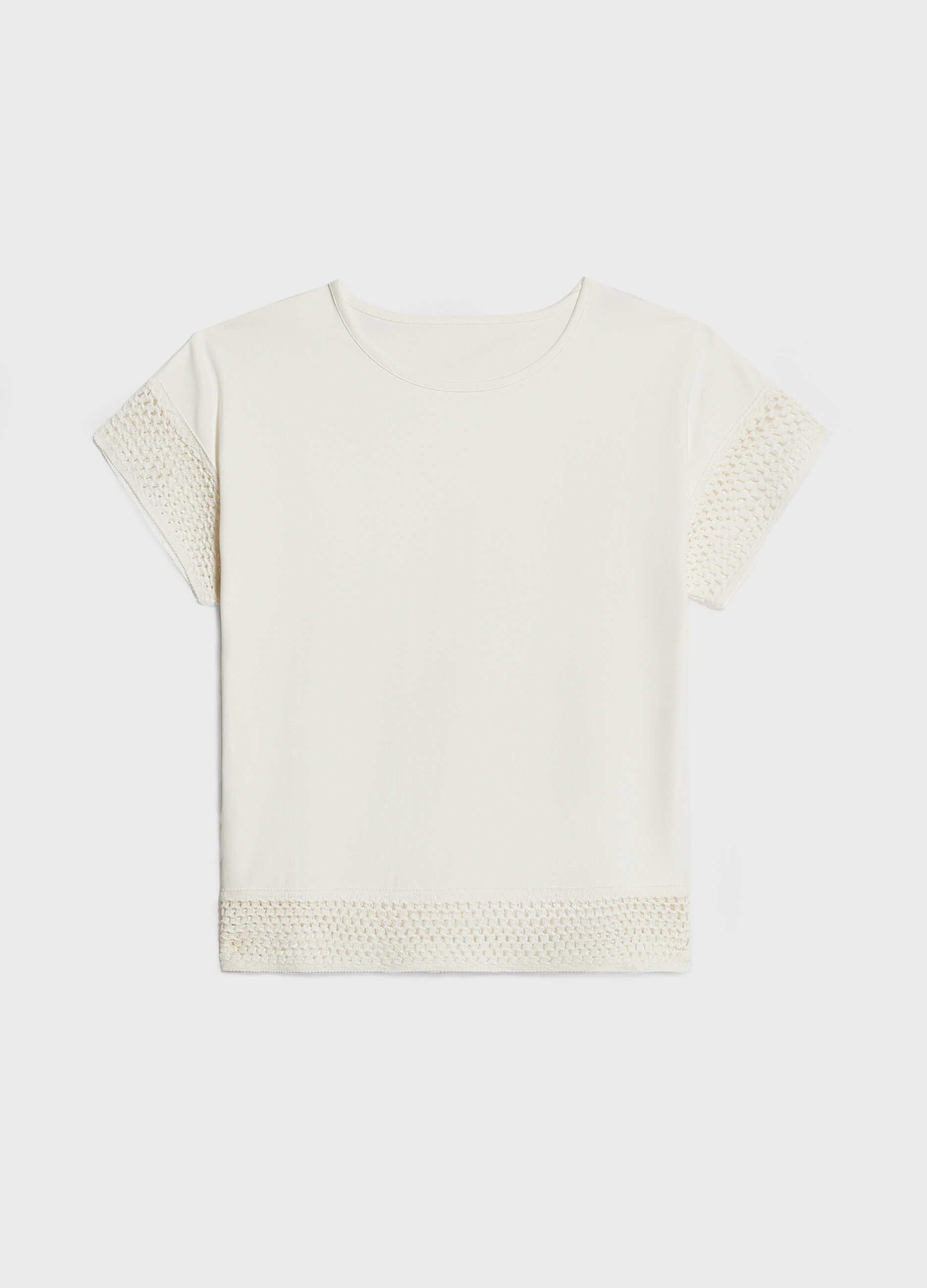 T-shirt with mesh inserts