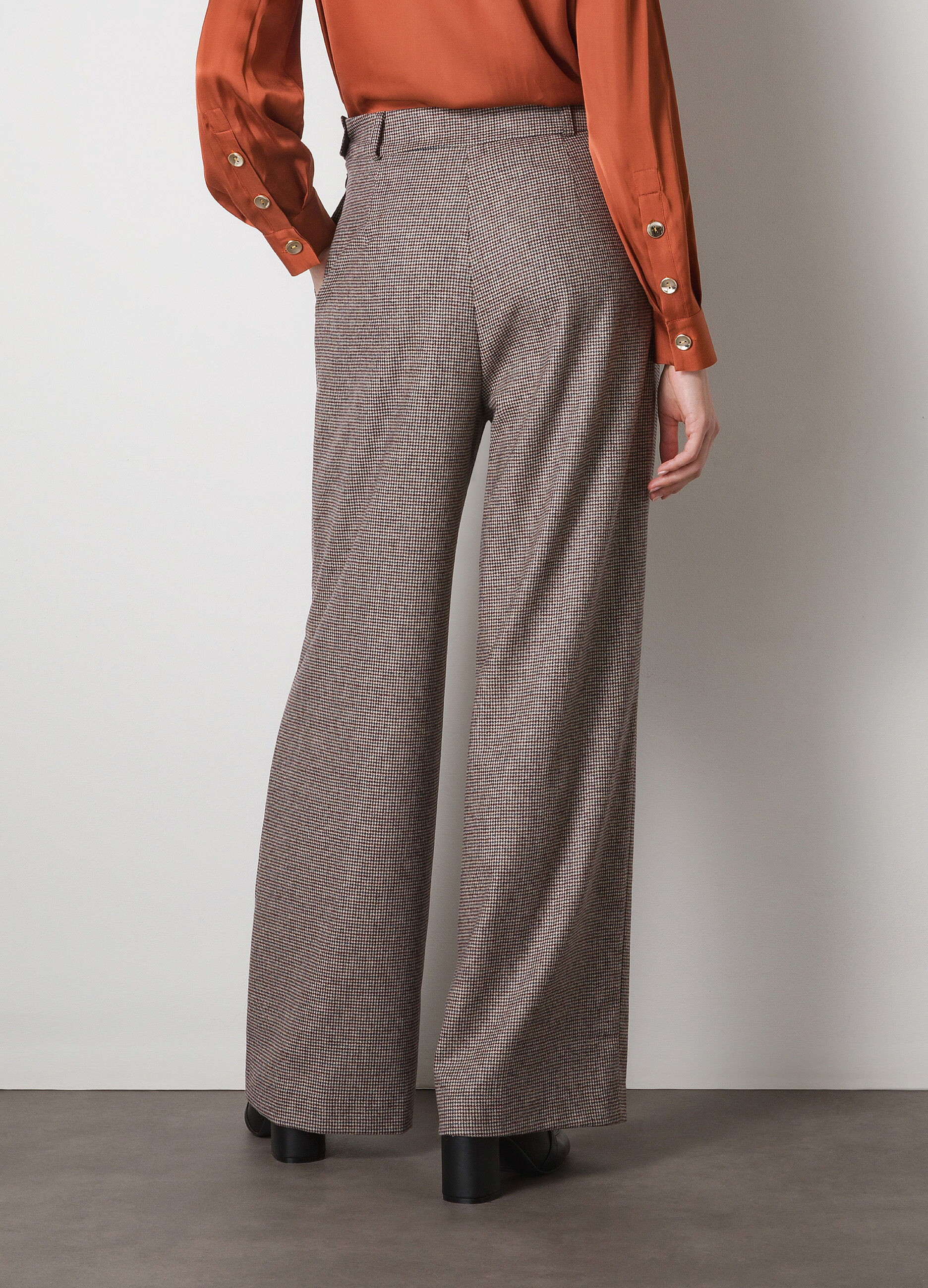 Wool blend wide flare trousers_1
