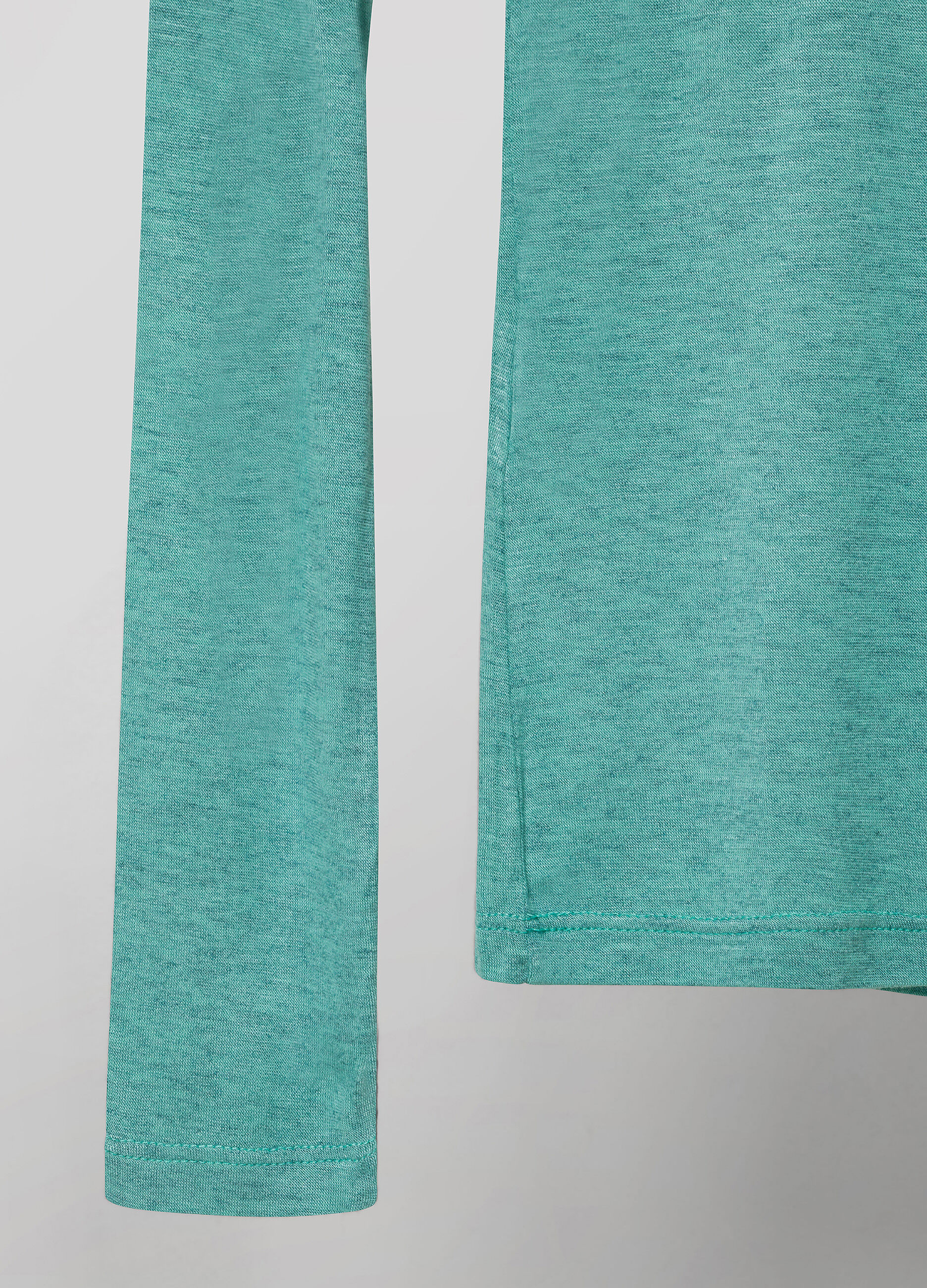 Green wool blend long sleeve T-shirt_6