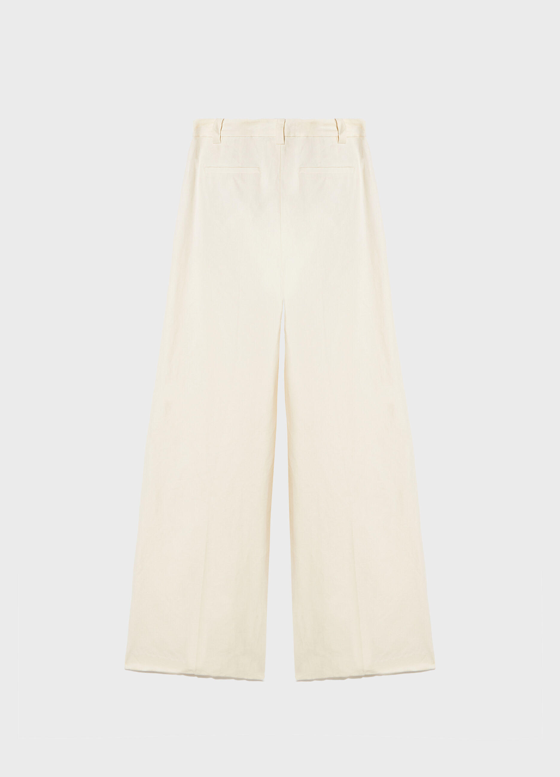 Linen, cotton and viscose palazzo trousers_5