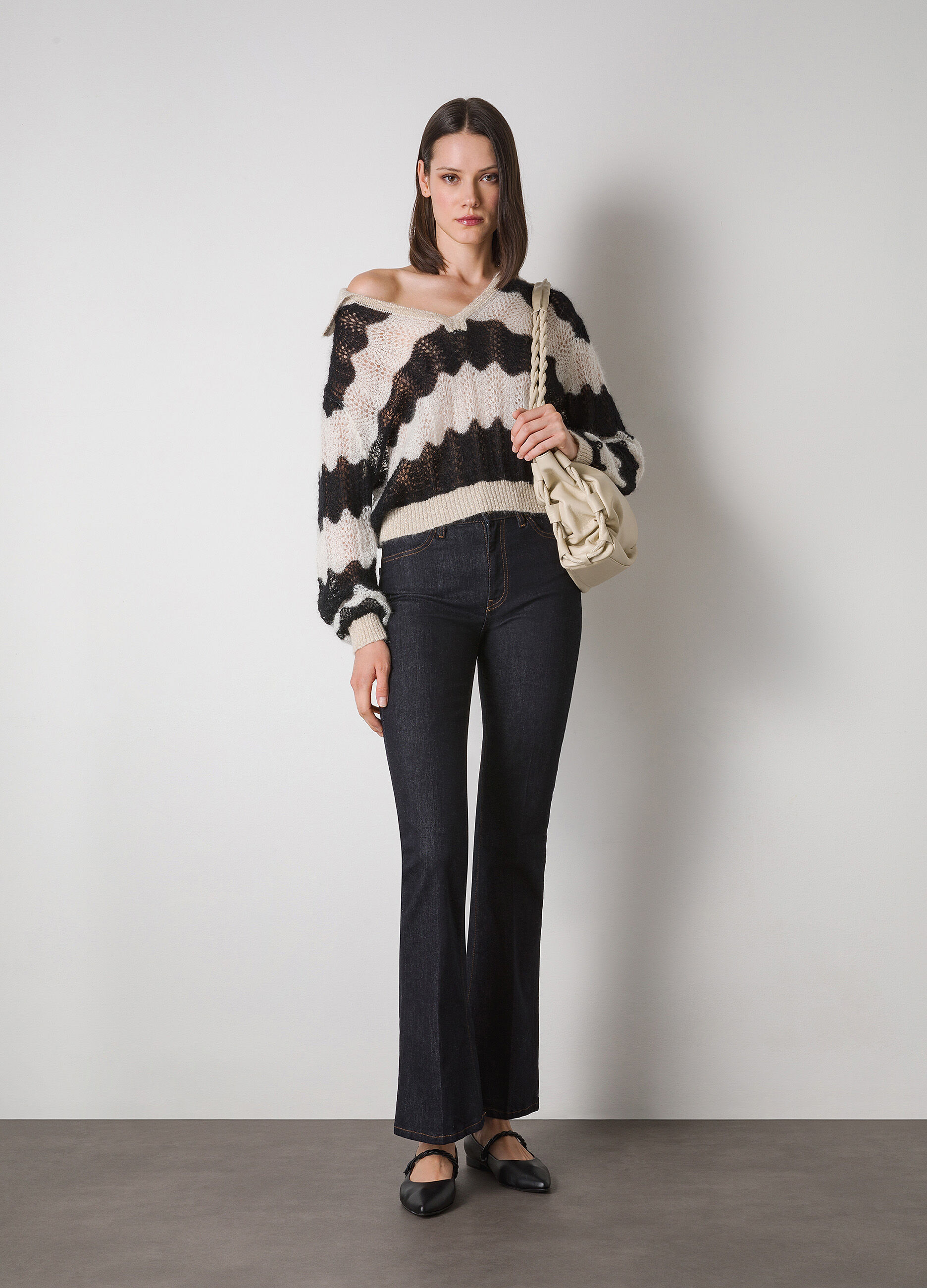Striped mohair wool blend pullover_1