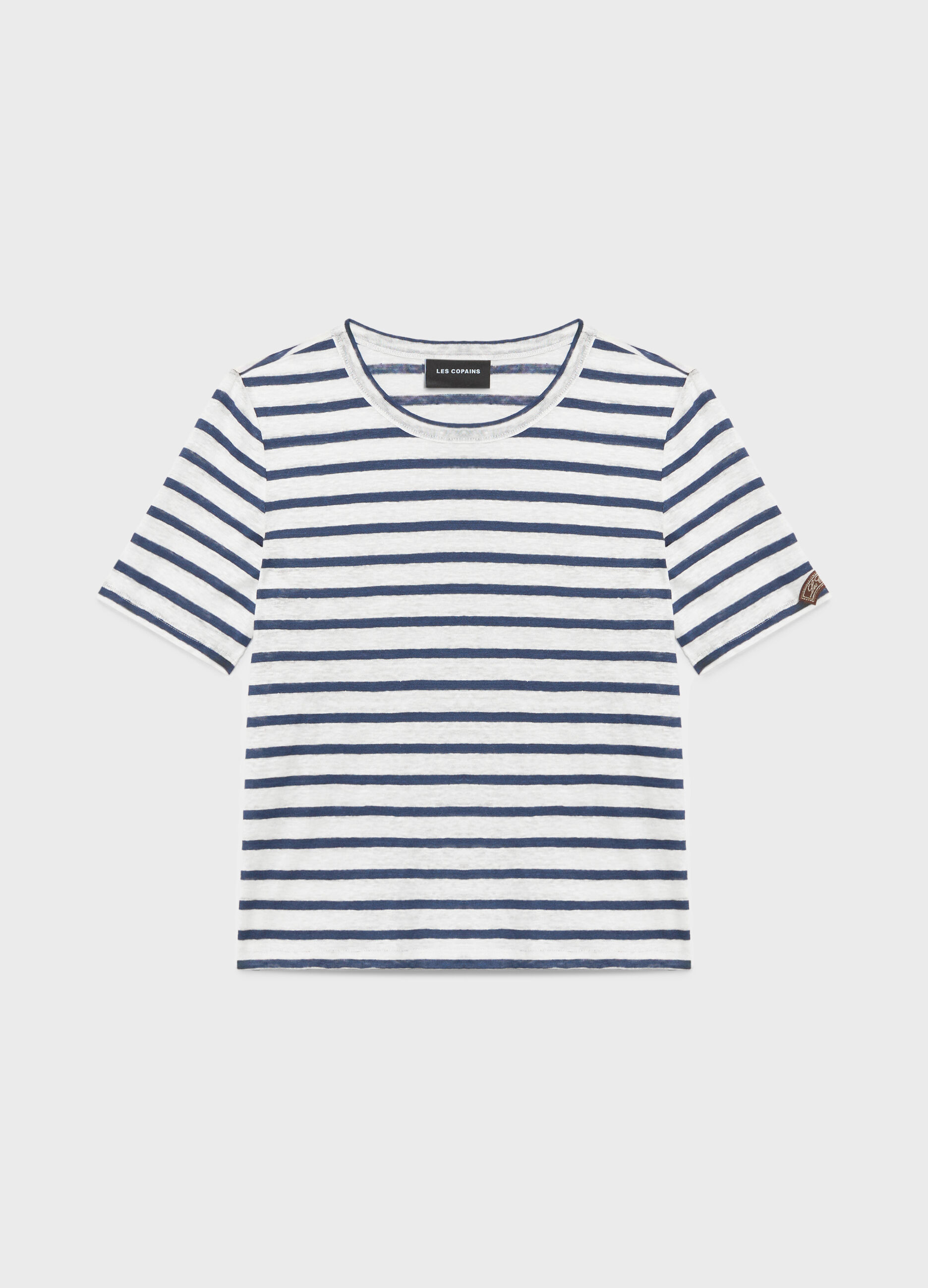 Striped T-shirt in pure linen_2