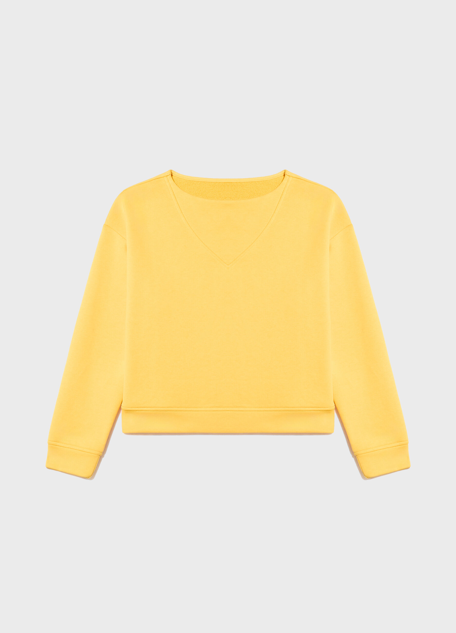 Yellow pure cotton sweatshirt_4