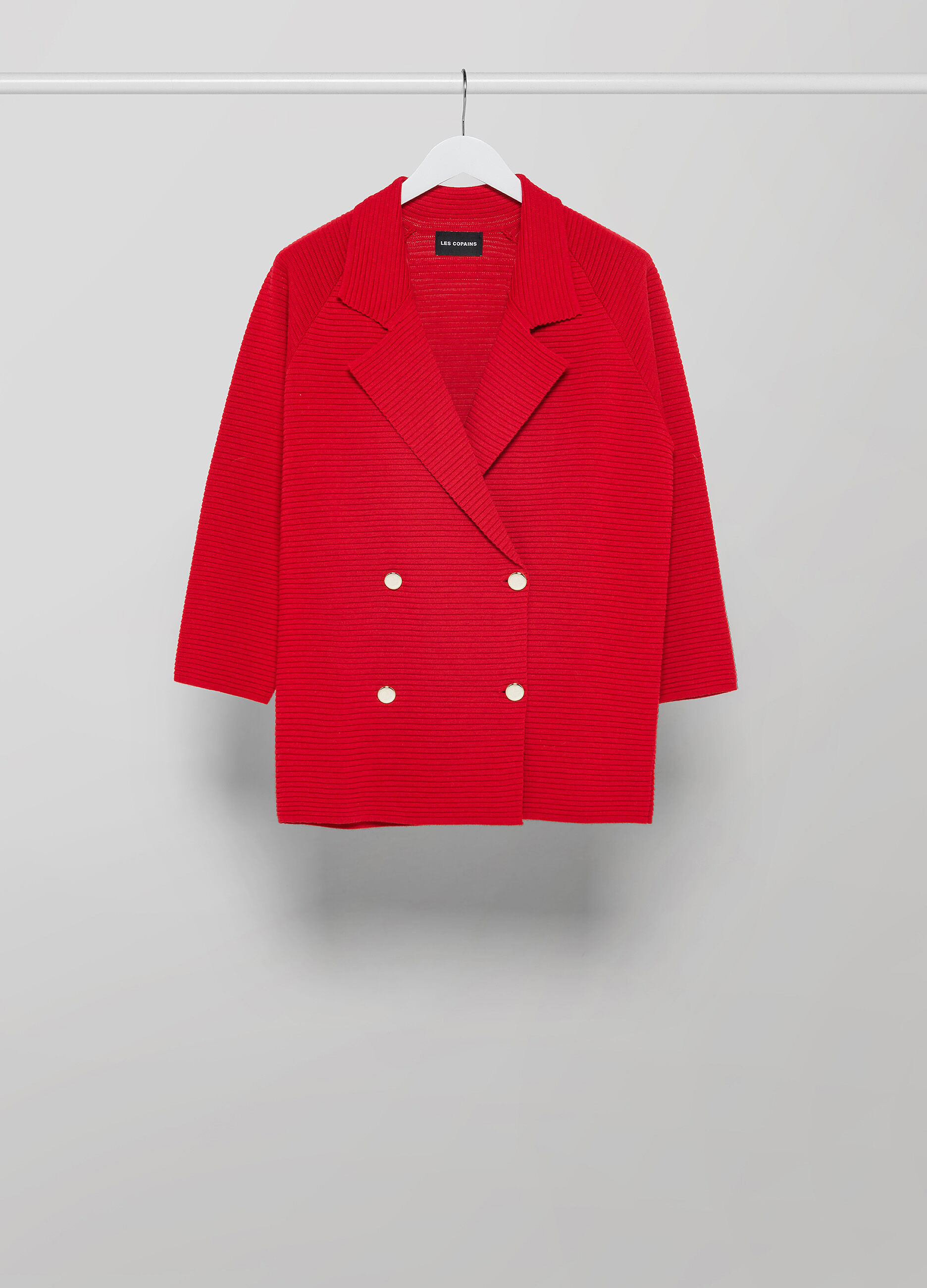 Merino wool blend tricot blazer