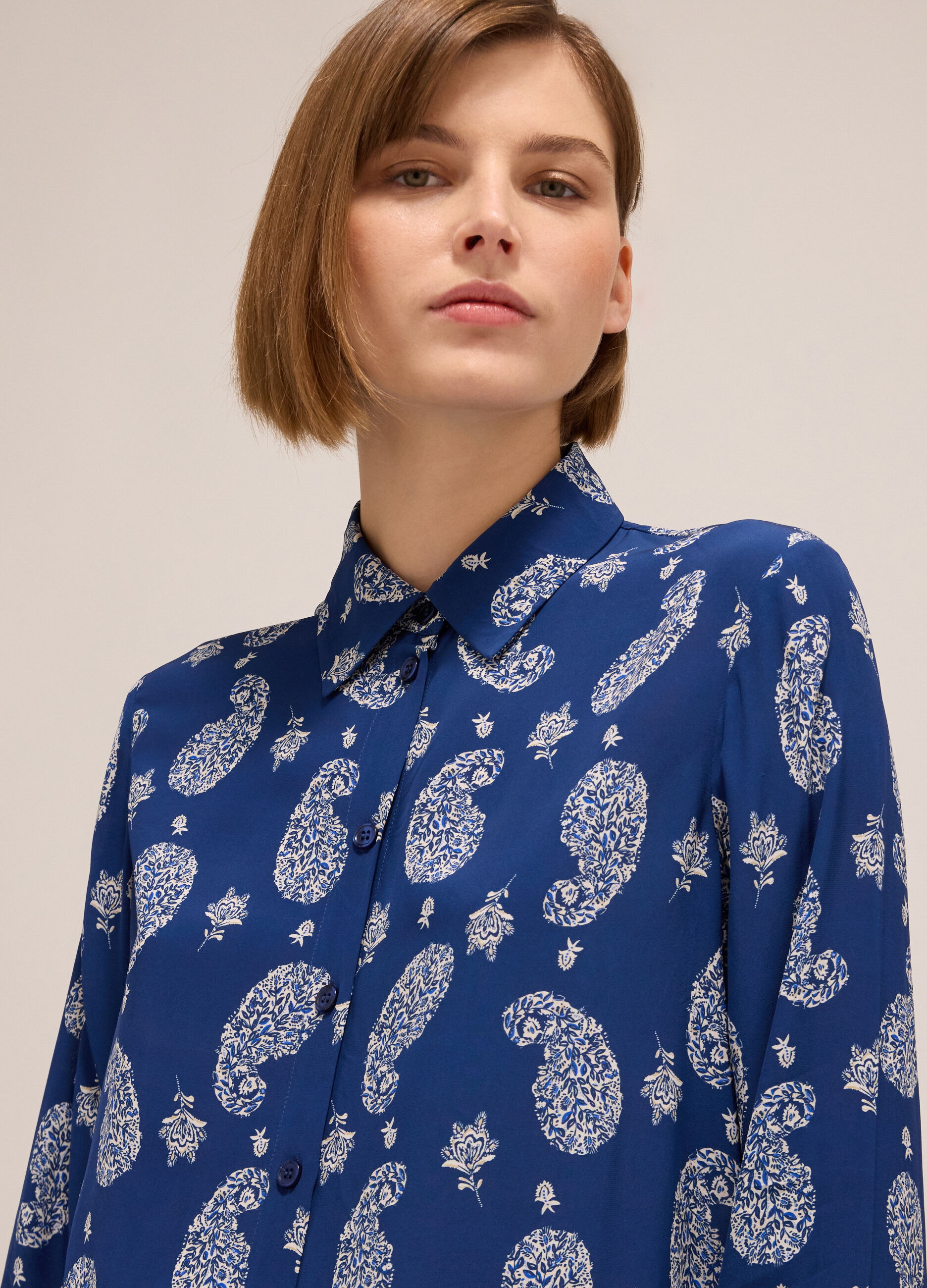 Viscose shirt with print