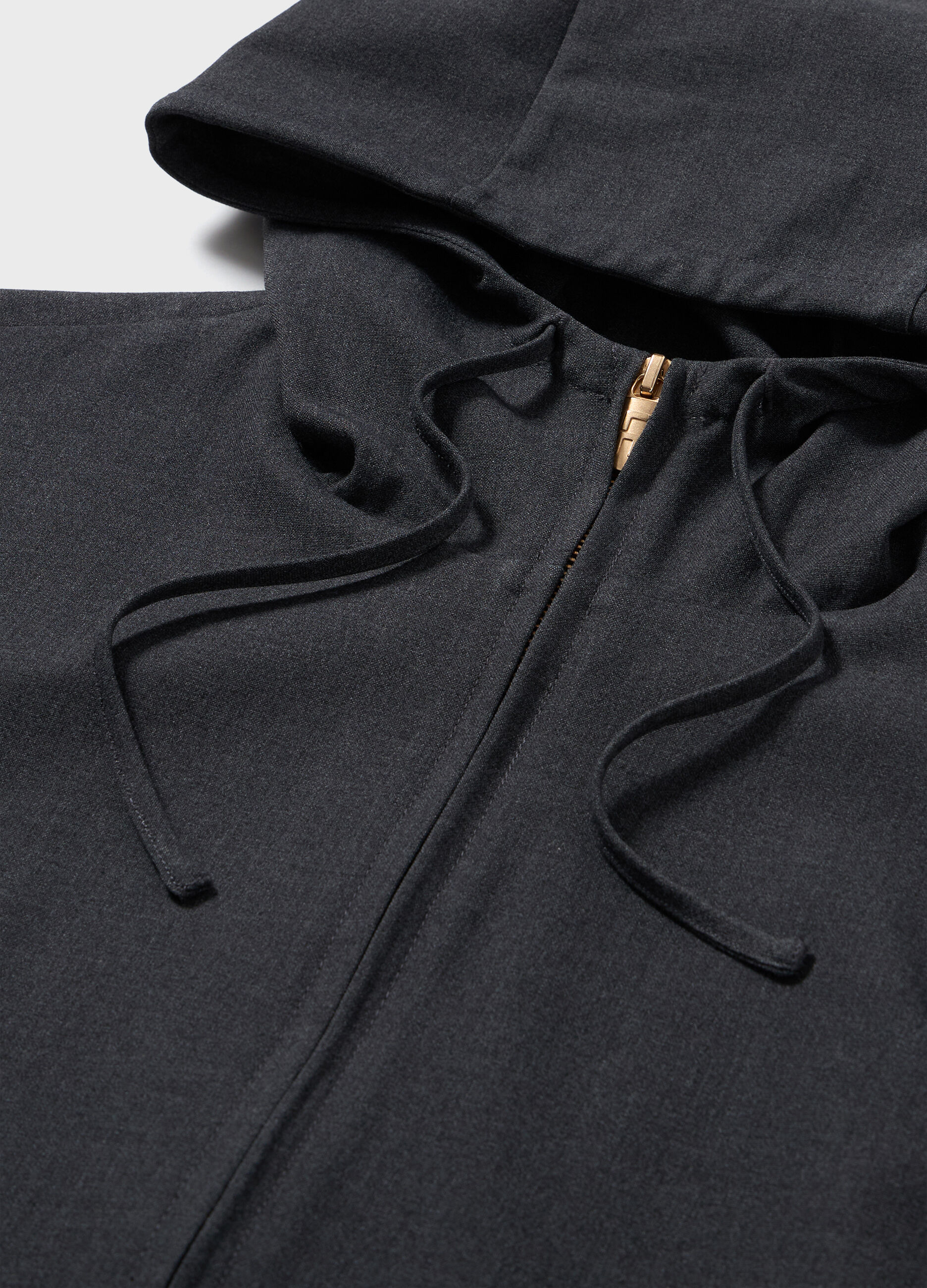Bomber jacket with zip and hood