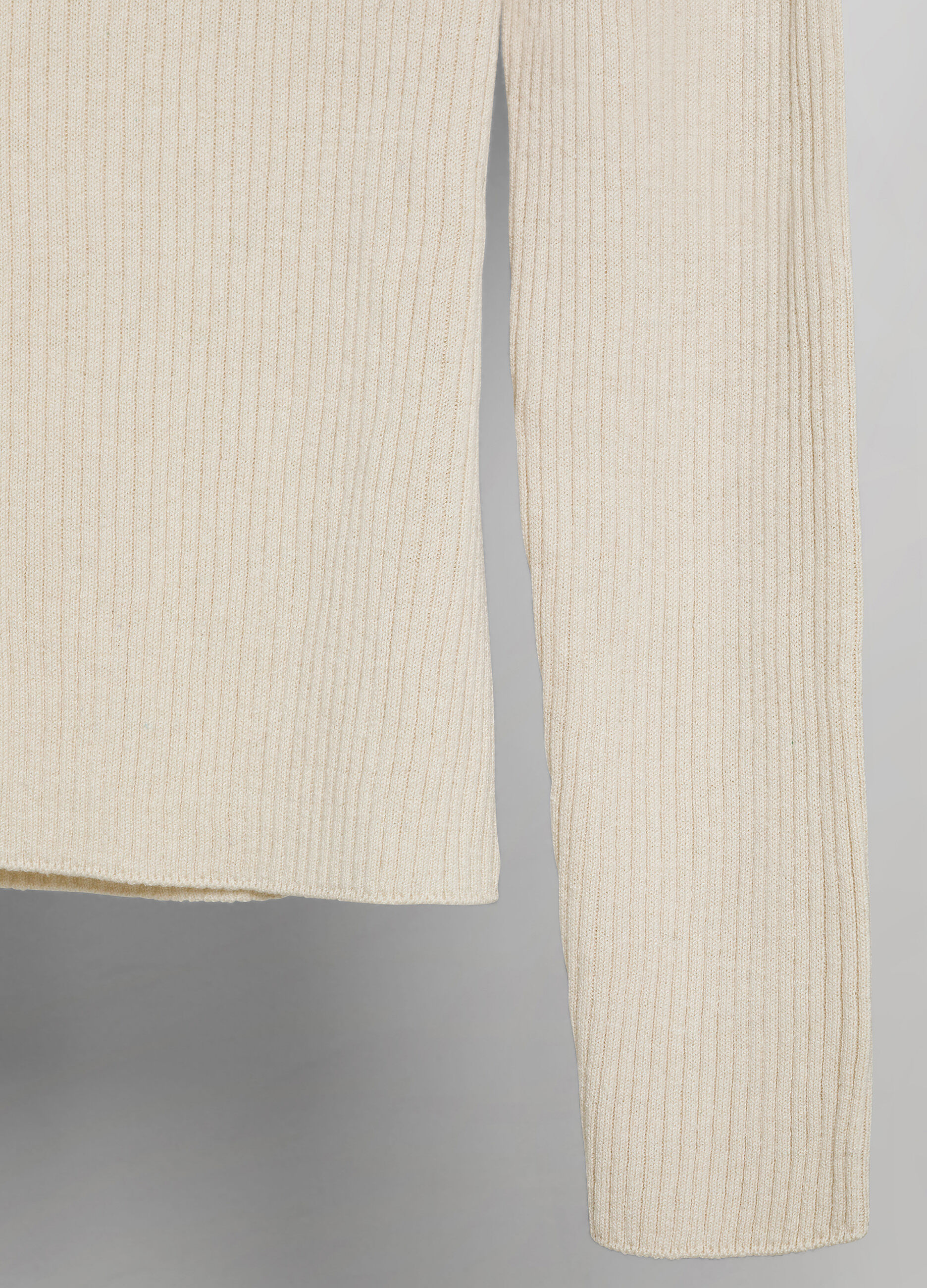 Long-sleeved T-shirt in ribbed cotton