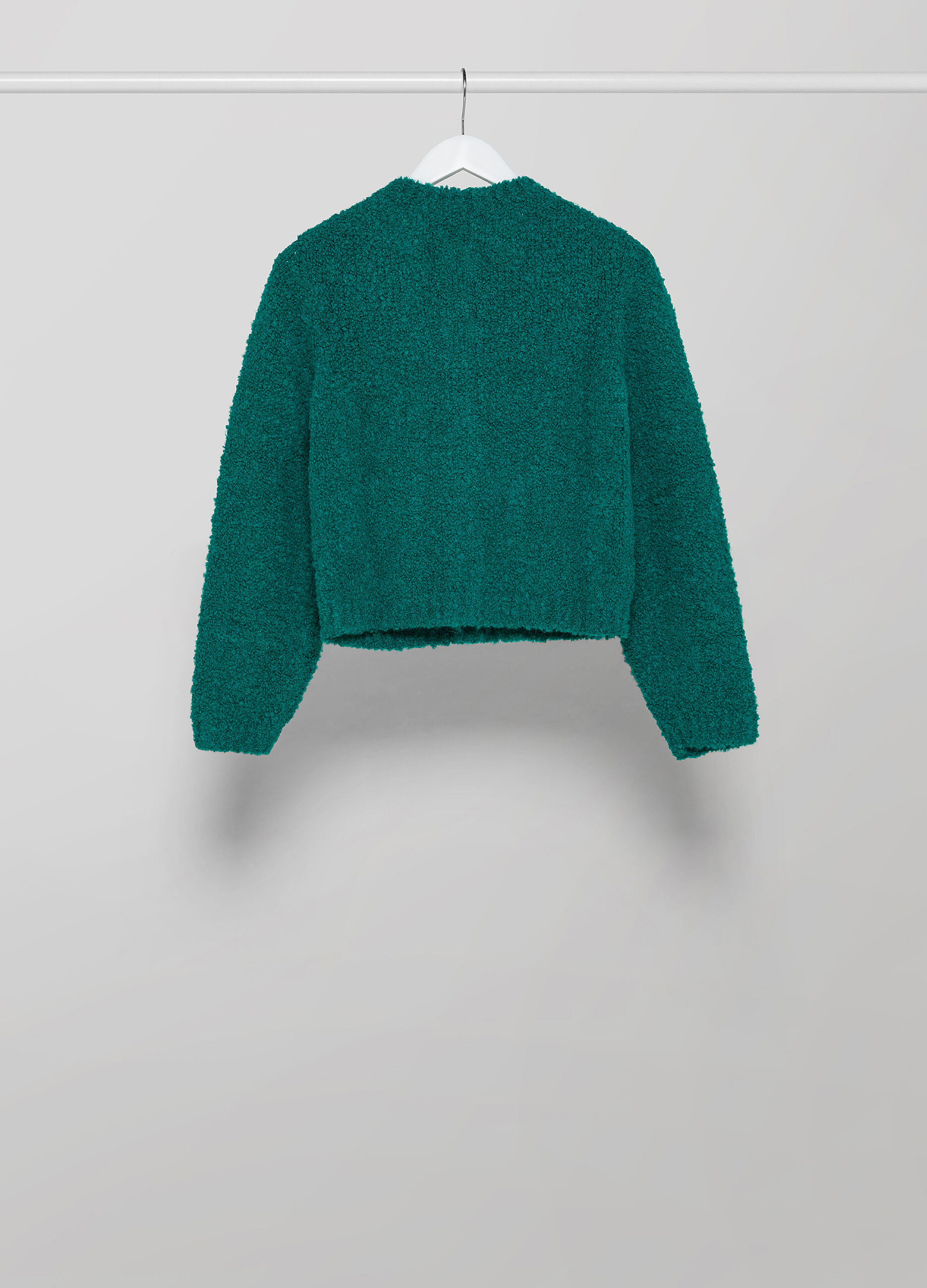 Alpaca wool blend loop stitch cardigan