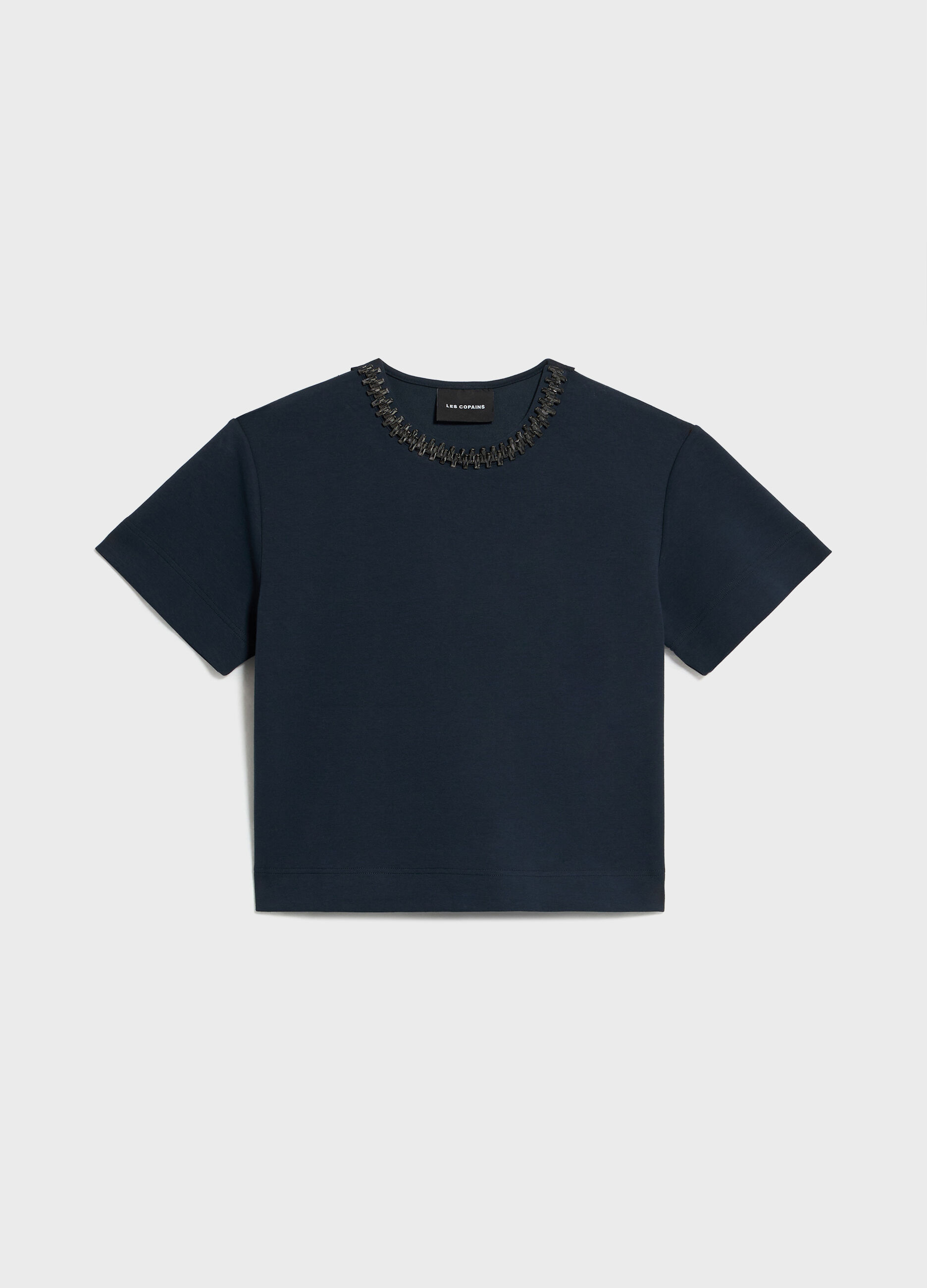 Top with short sleeves and diamantés