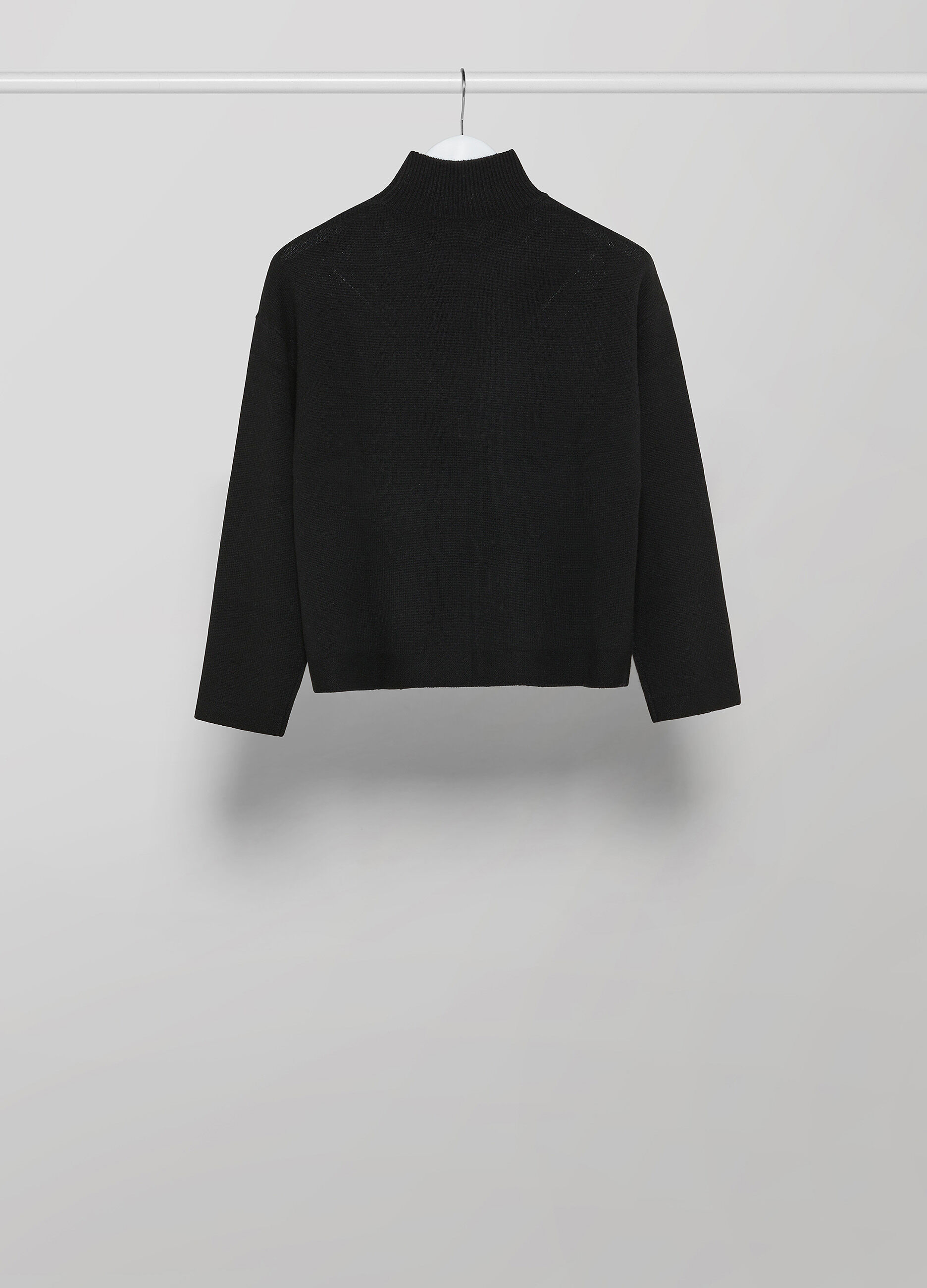 Cashmere blend pullover with high collar _5