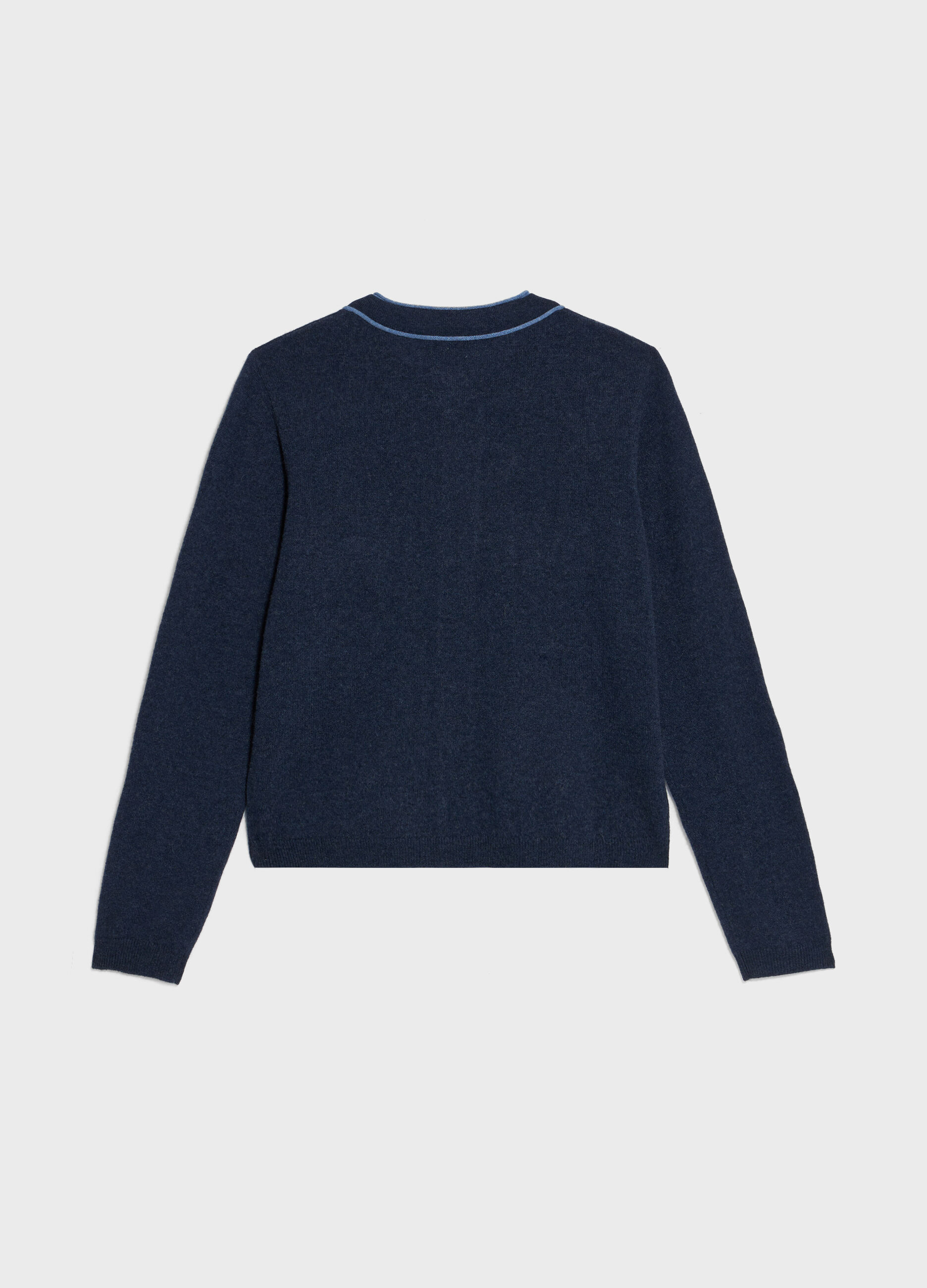 Knitted cardigan in wool and cashmere