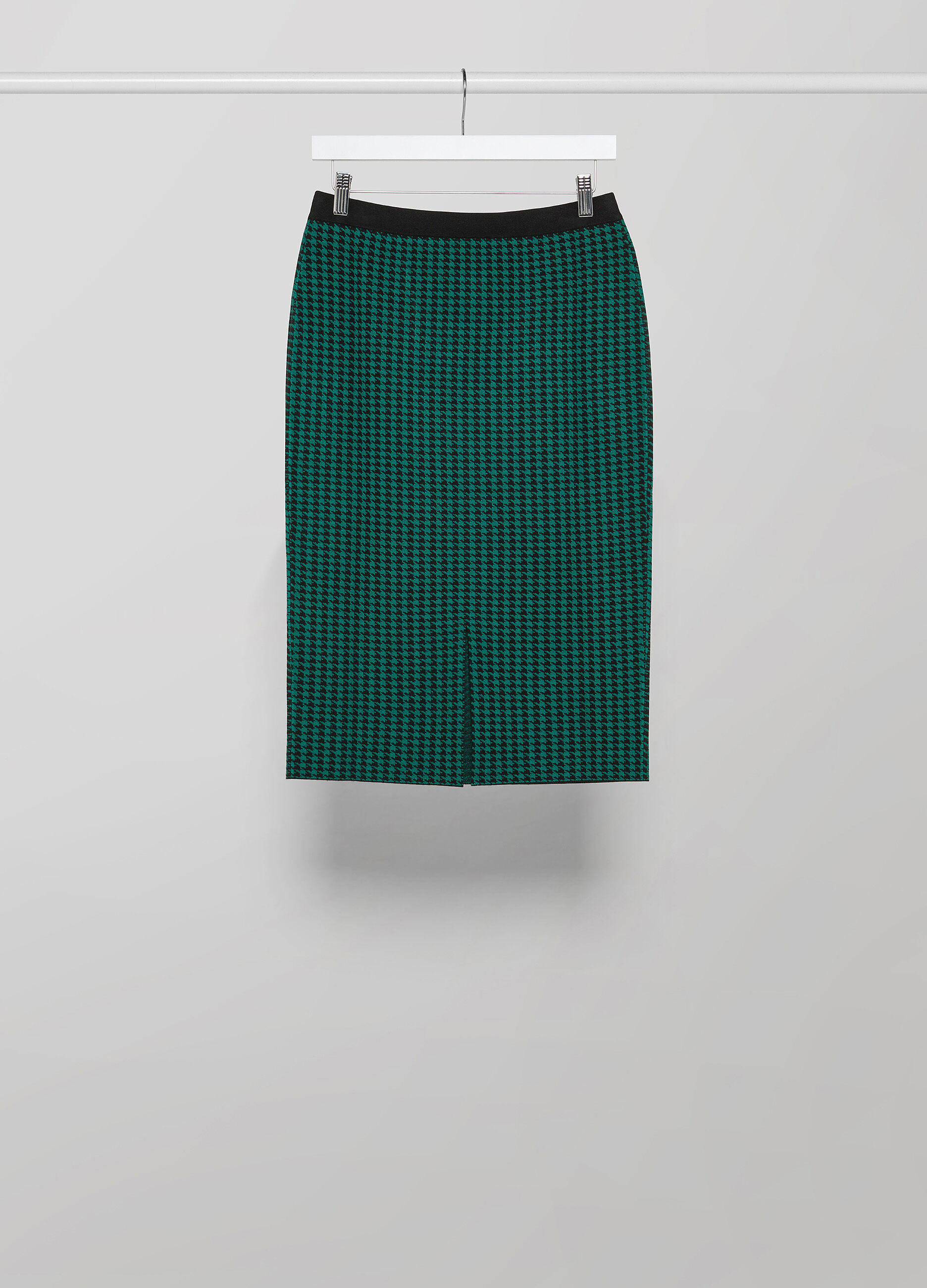 Houndstooth jacquard skirt