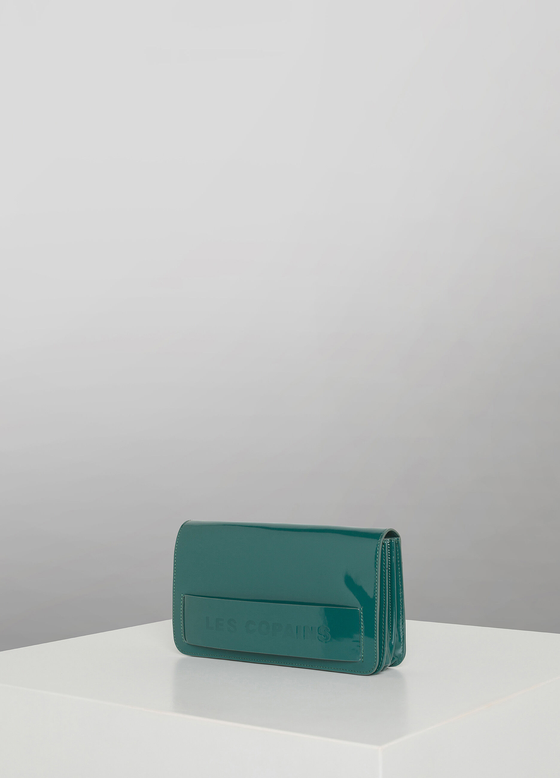 Green genuine leather handbag