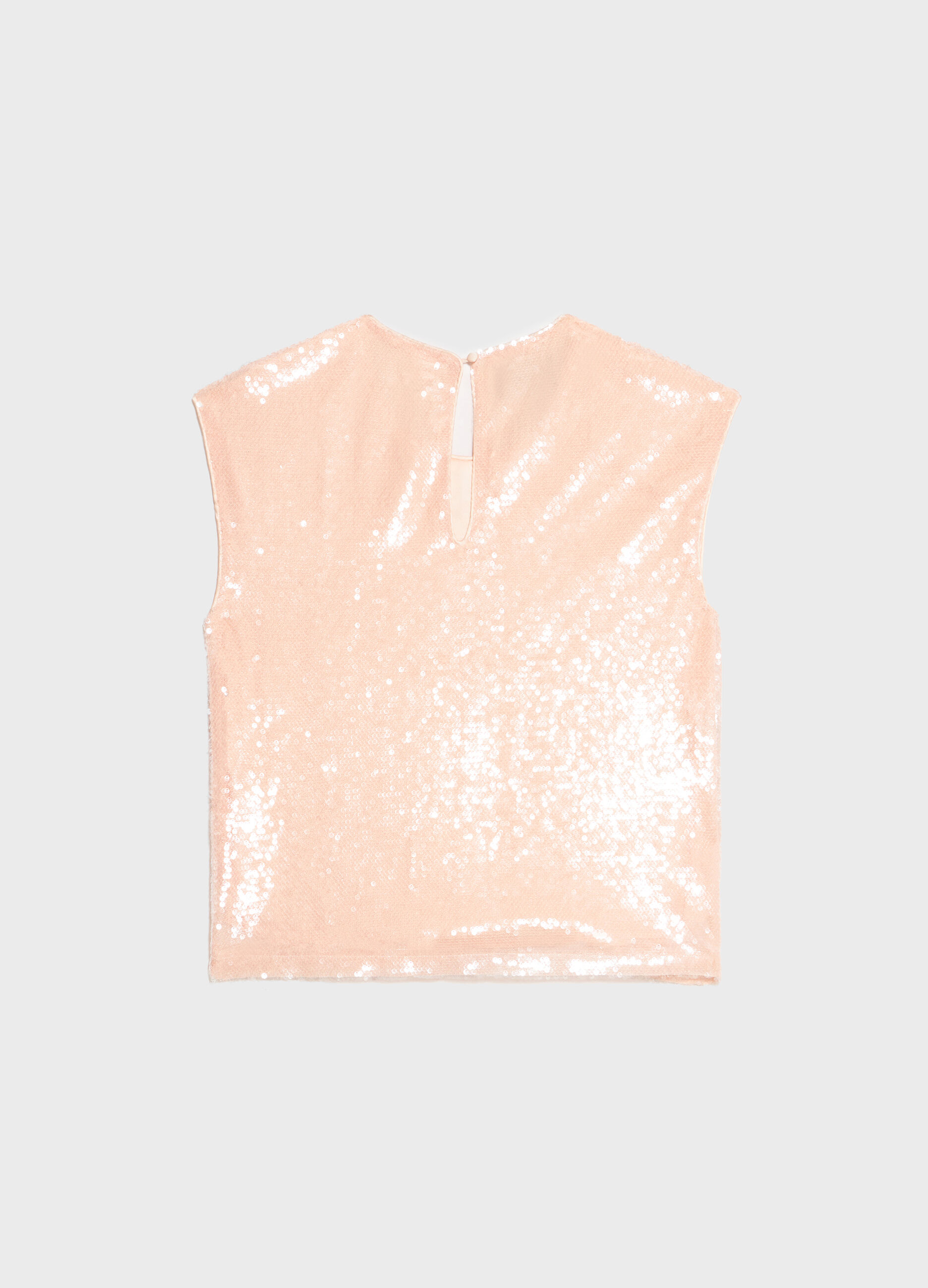 Sleeveless top with sequins
