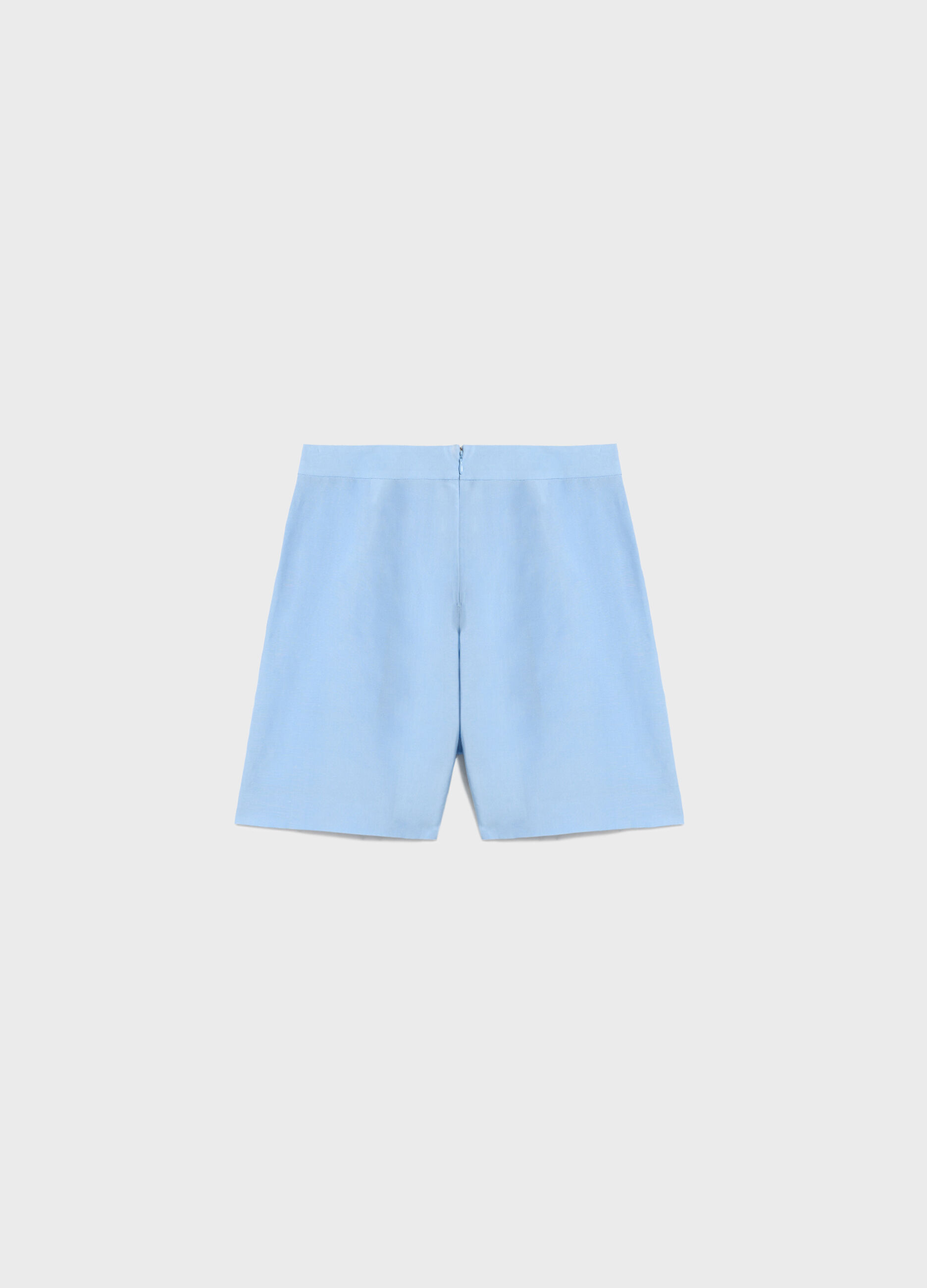Lyocell and linen shorts_5