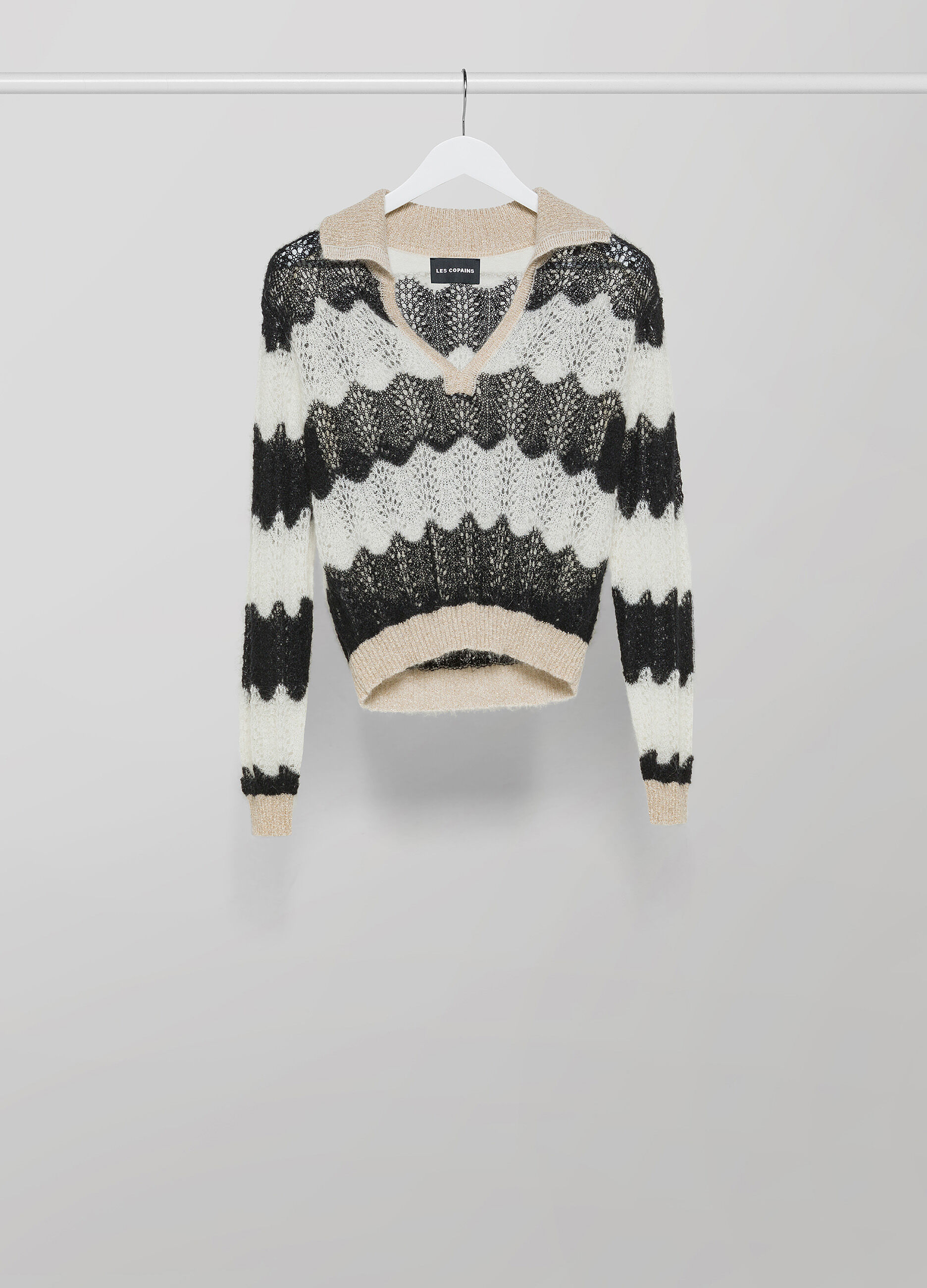 Striped mohair wool blend pullover_4