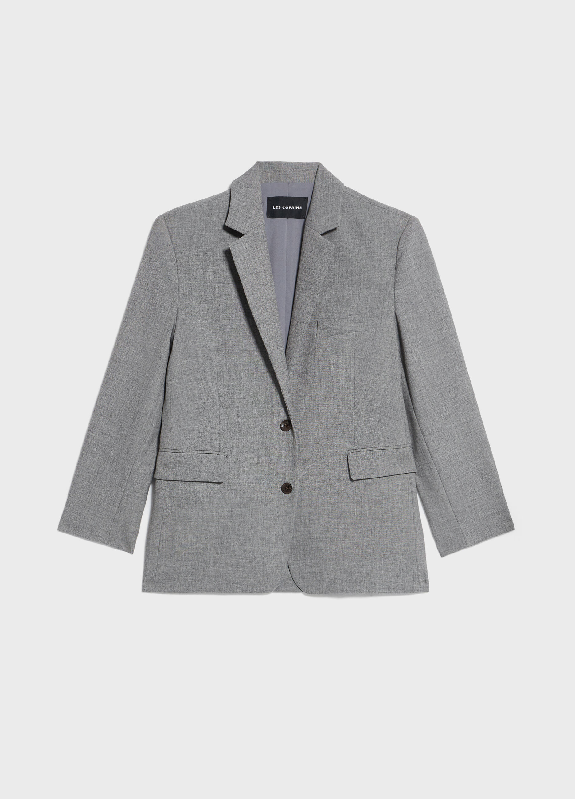 Blazer long fermé par deux boutons