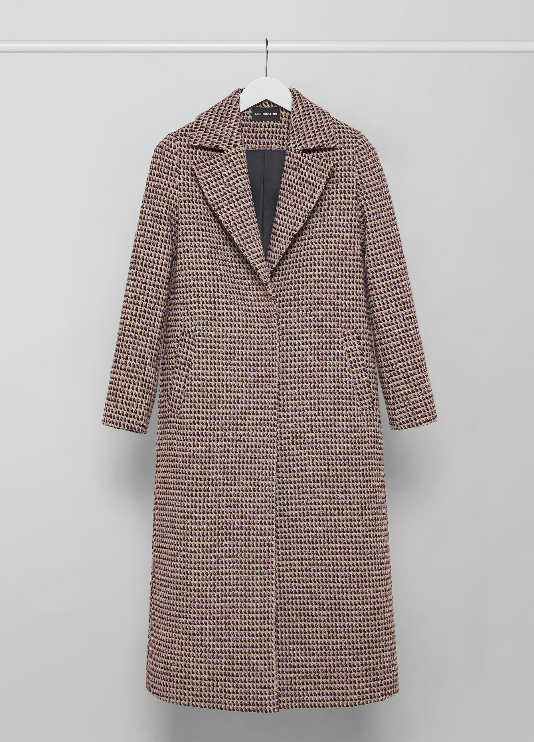 Wool-blend long coat