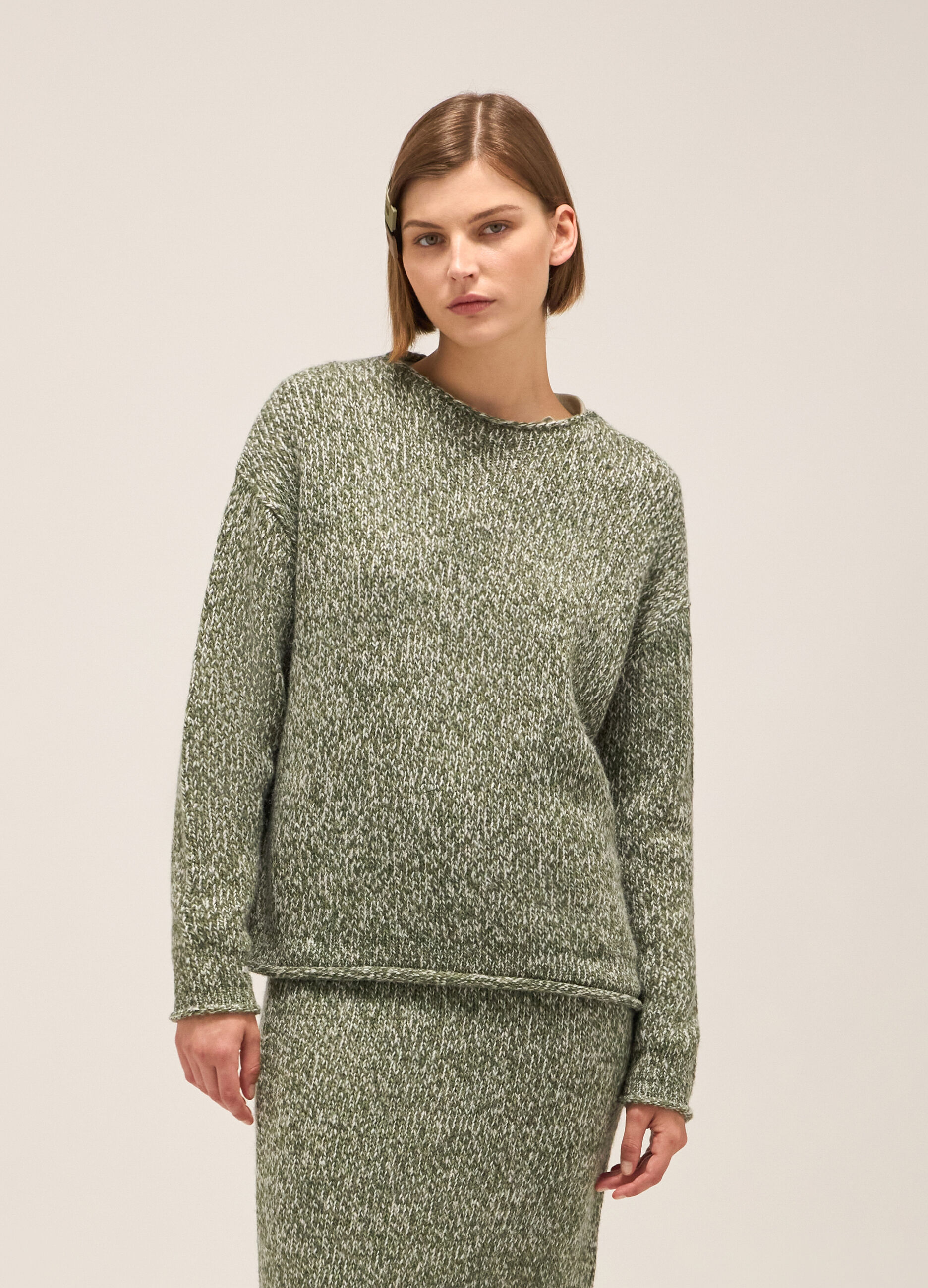 Mouliné knit sweater_1