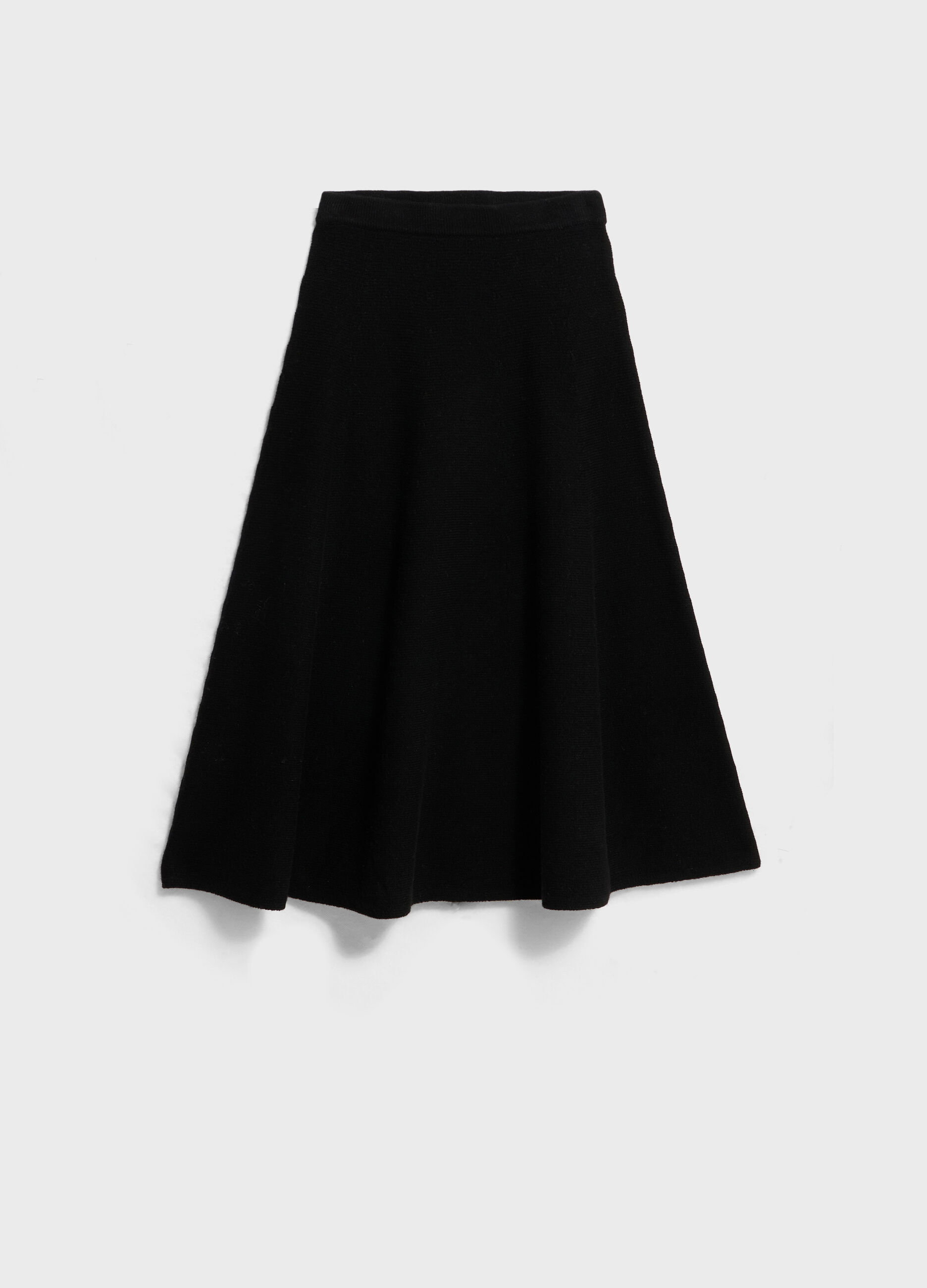 Midi skirt in wool blend knit