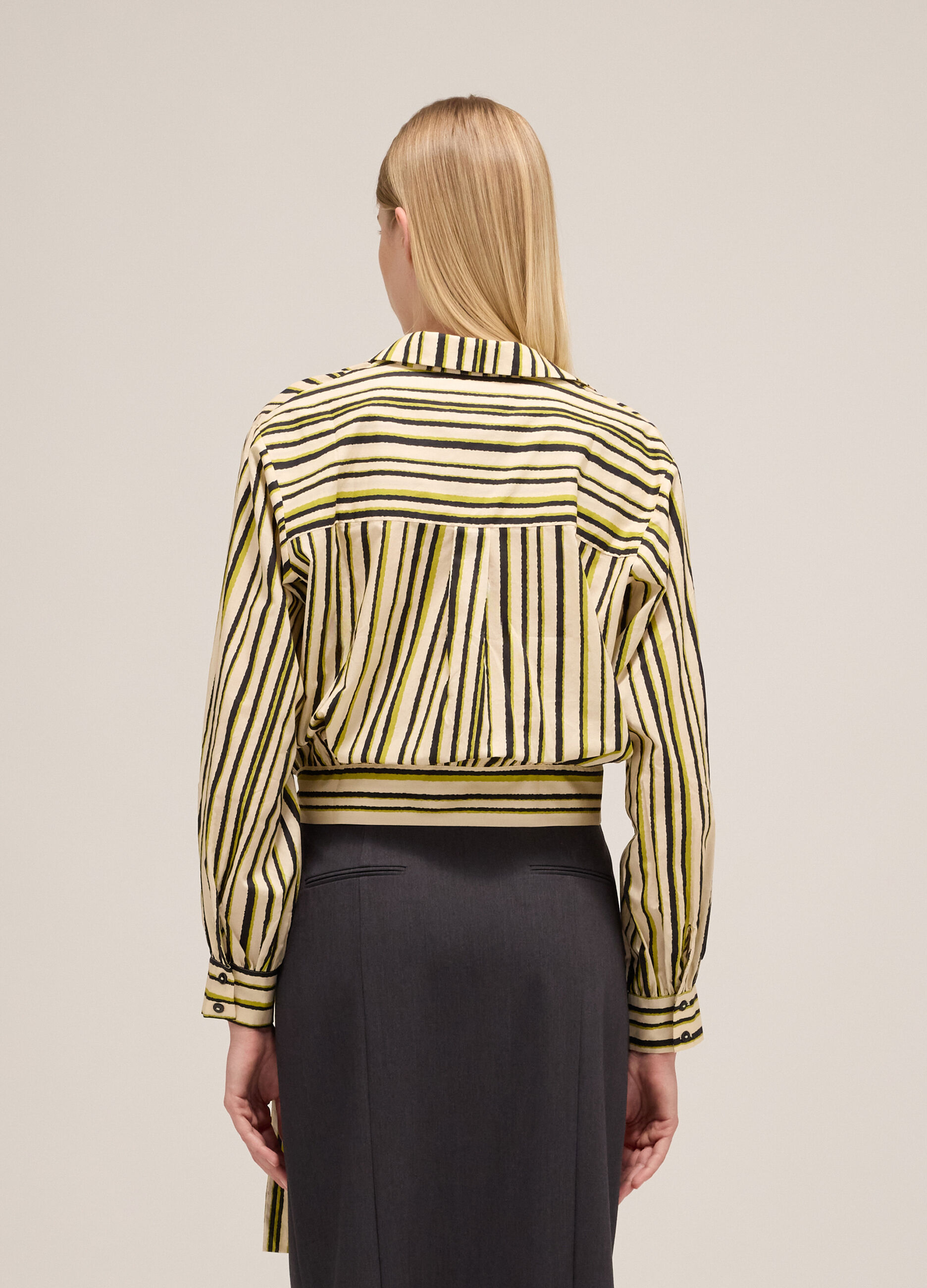 Striped shirt with bow