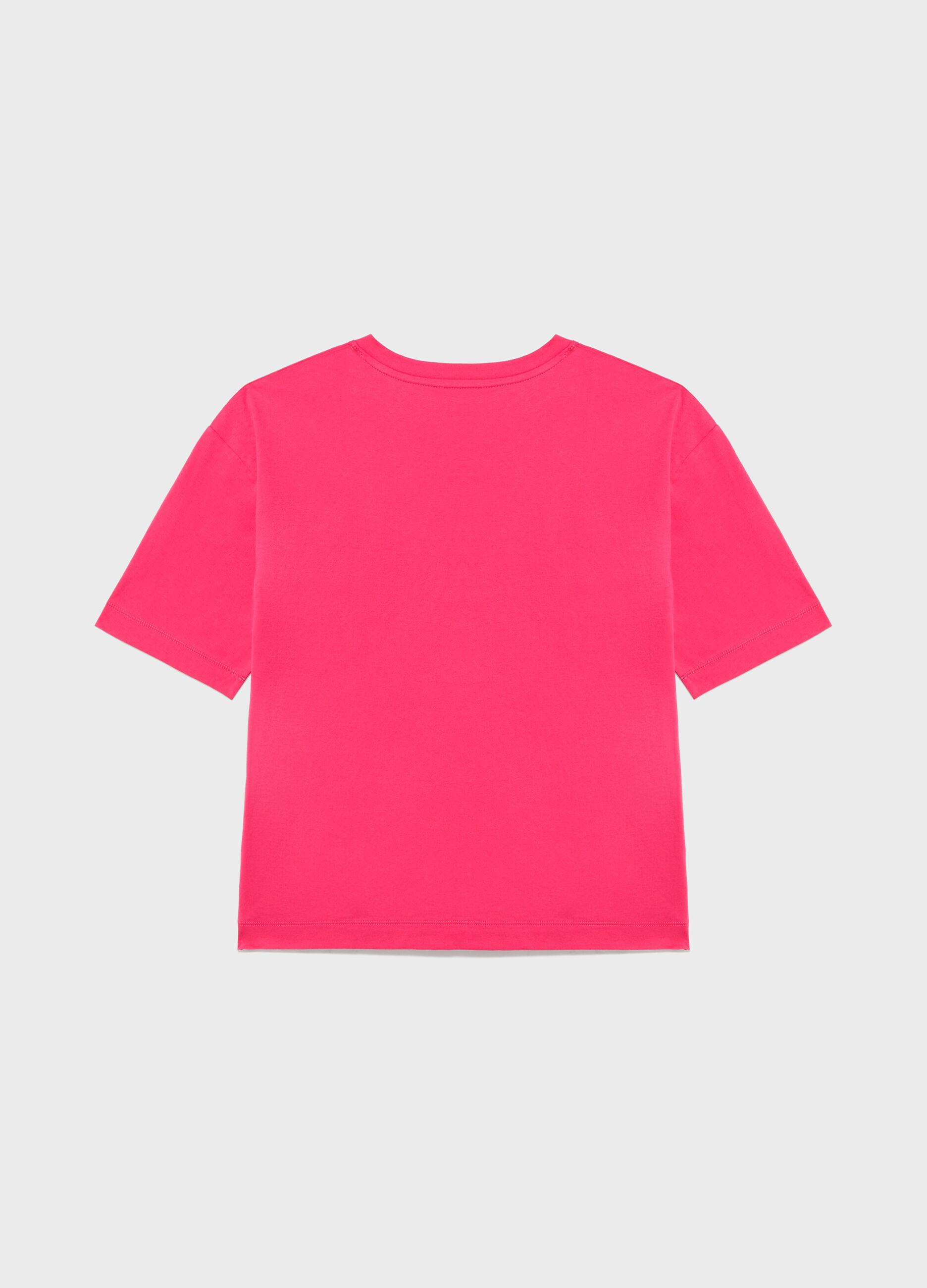 Pink pure cotton t-shirt with logo_5