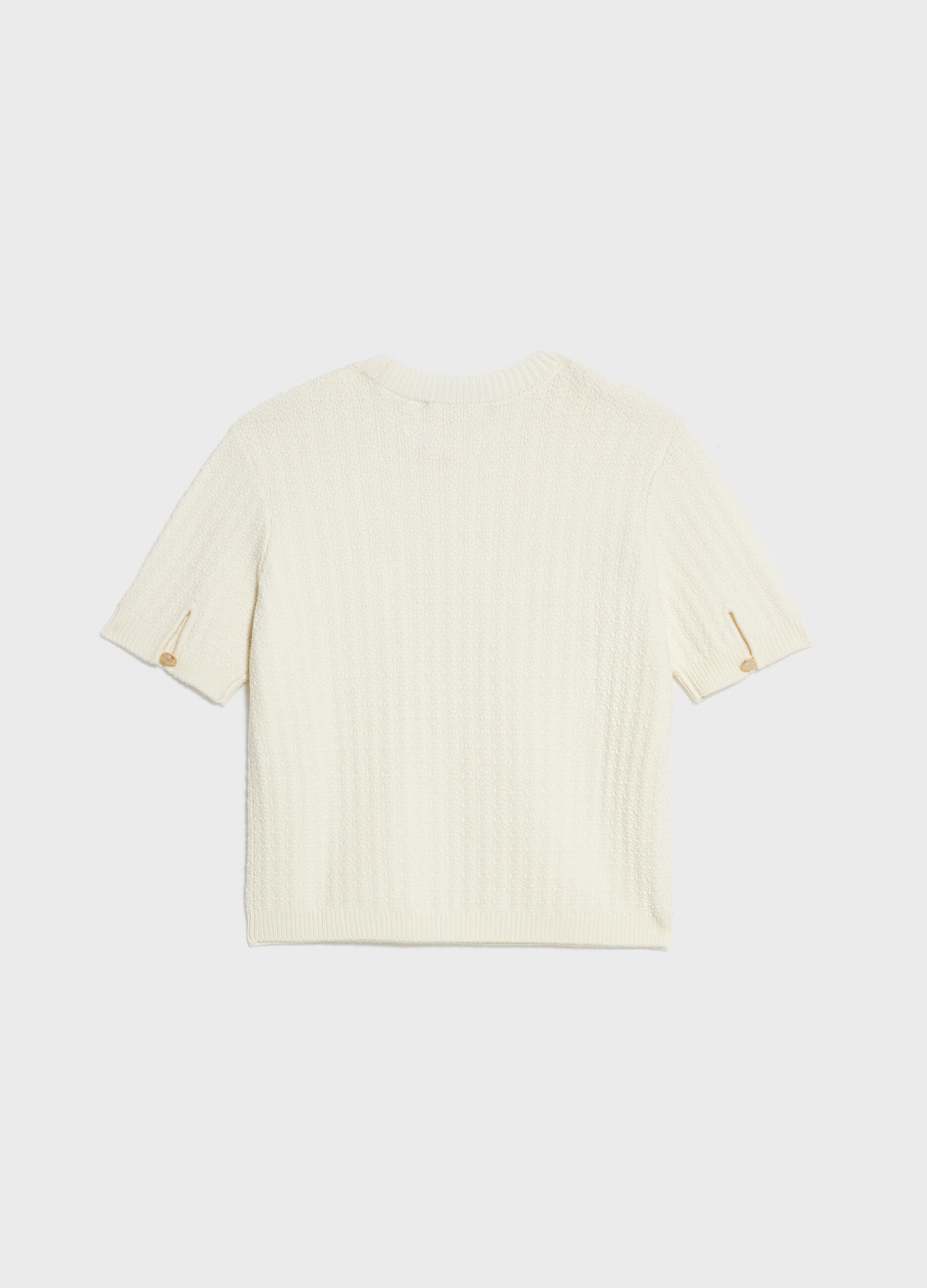 Bouclé-effect knitted top