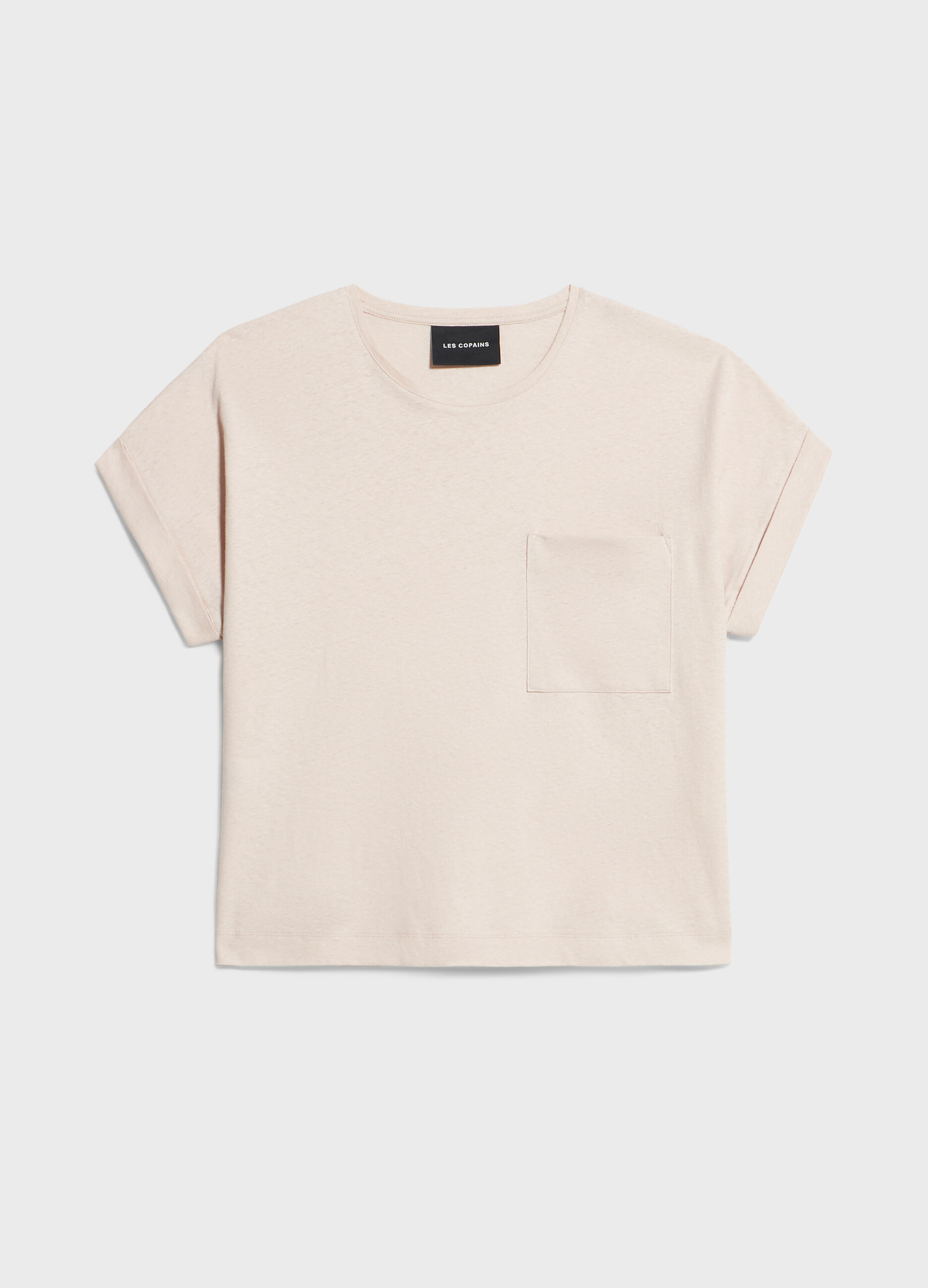 T-shirt in linen and cotton_4