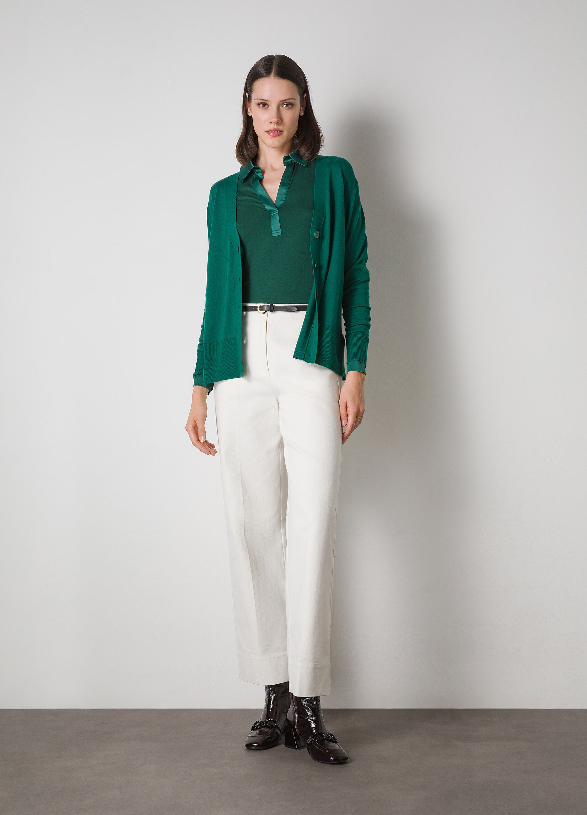 Silk cotton blend cardigan