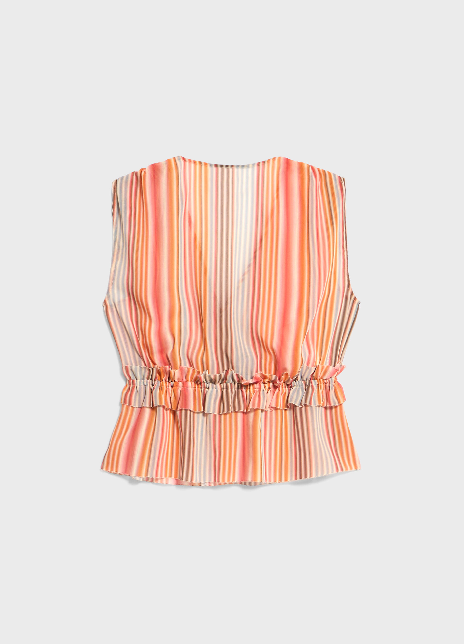 Striped top with V neck_5