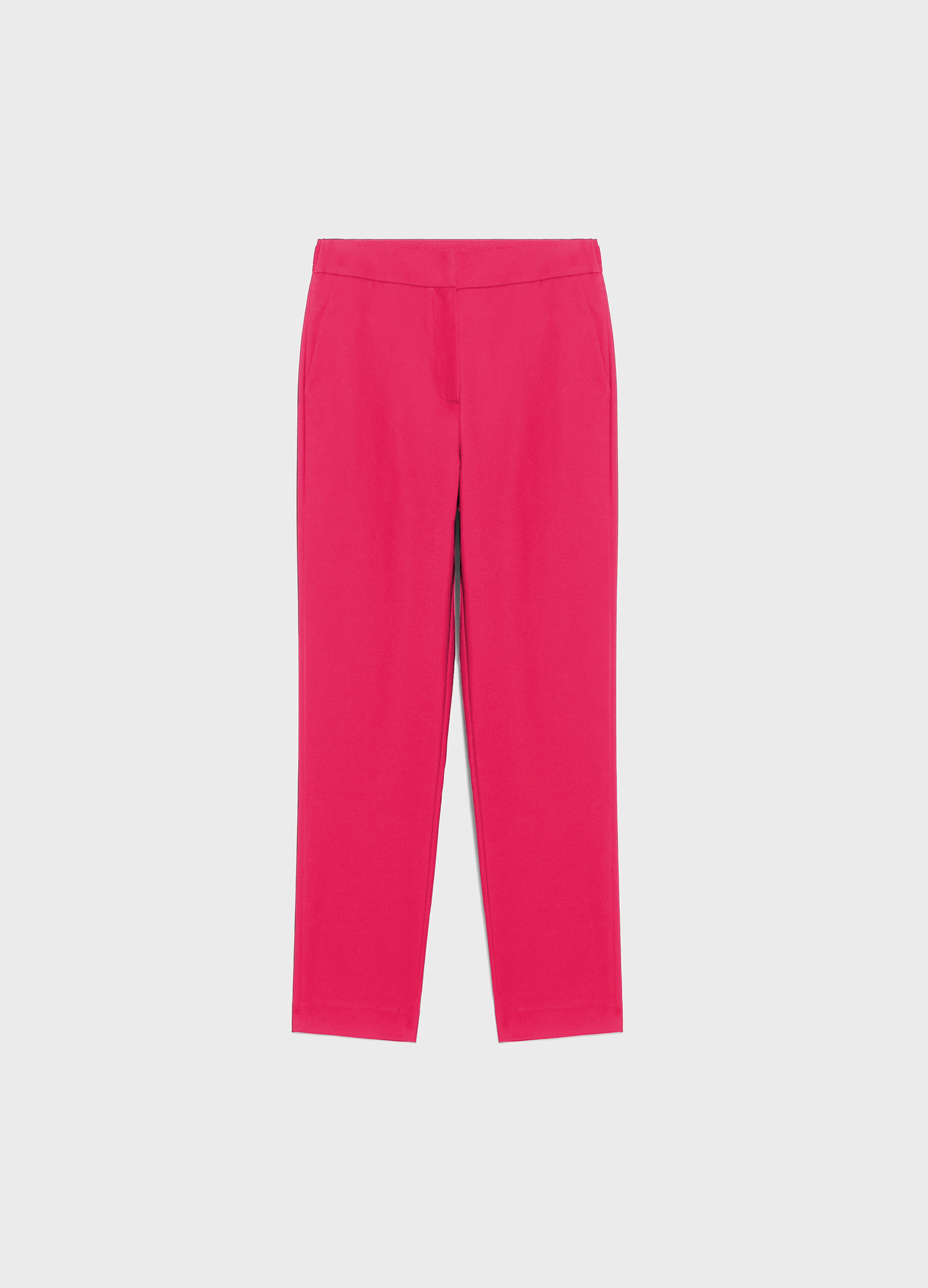 Pink cigarette trousers with elastic_4