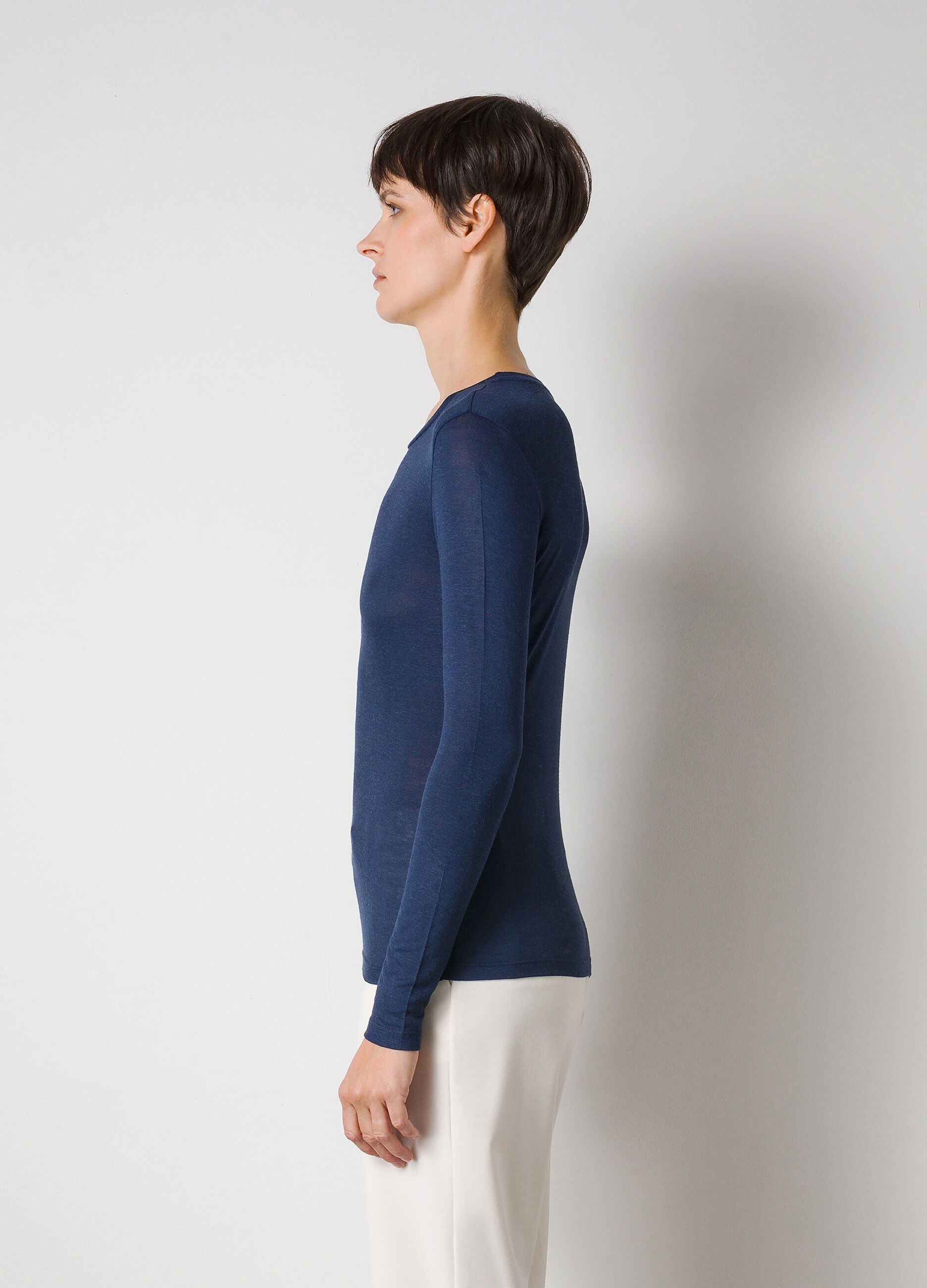 Blue wool blend long sleeve T-shirt_3