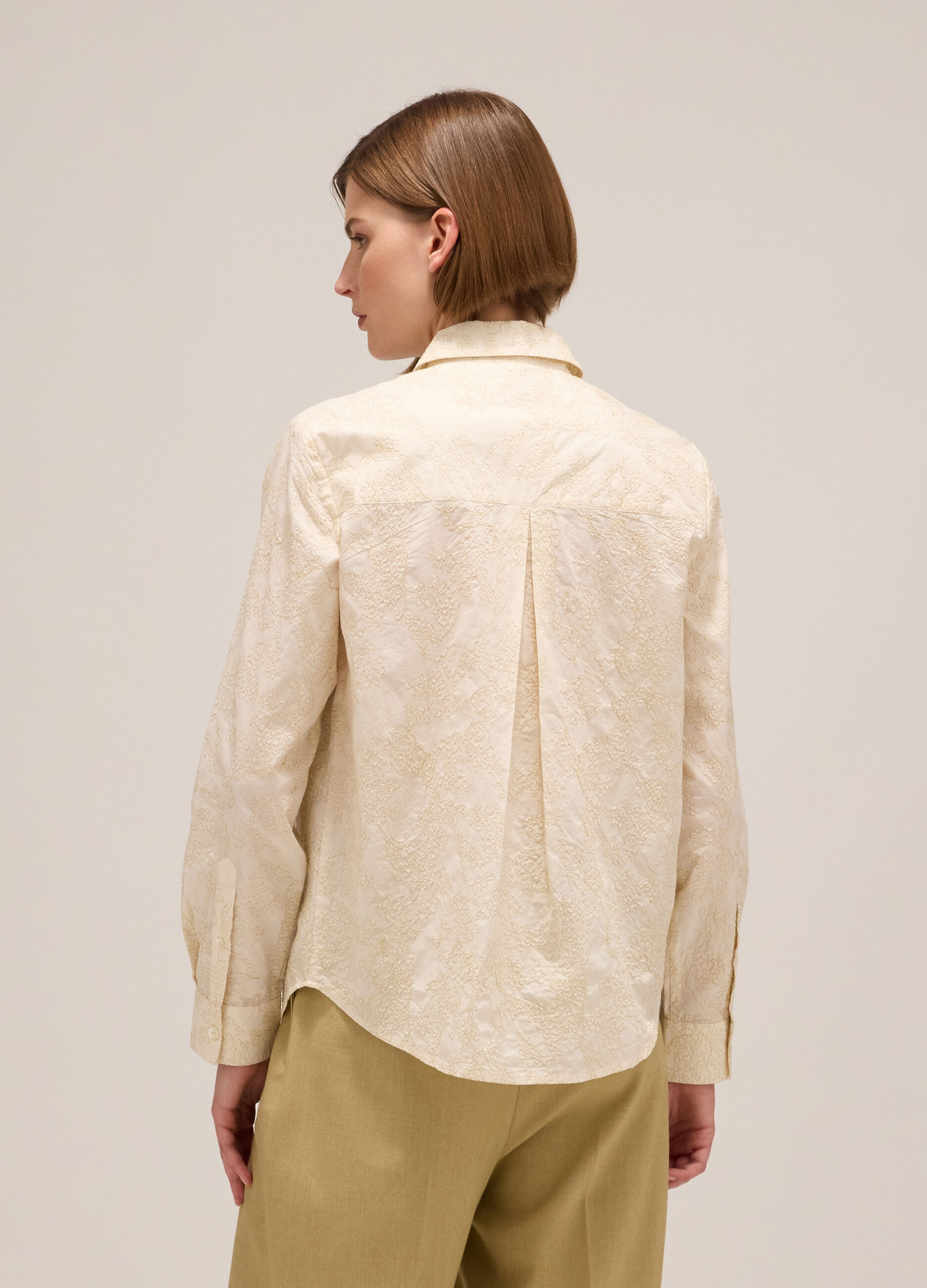 Shirt in embroidered cotton
