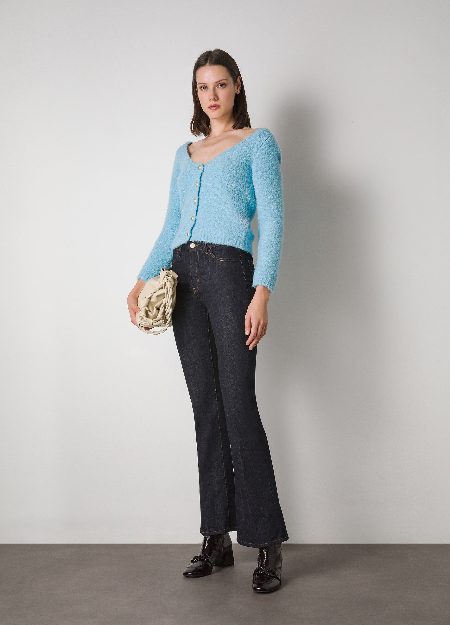 Mohair wool blend tricot cardigan_0