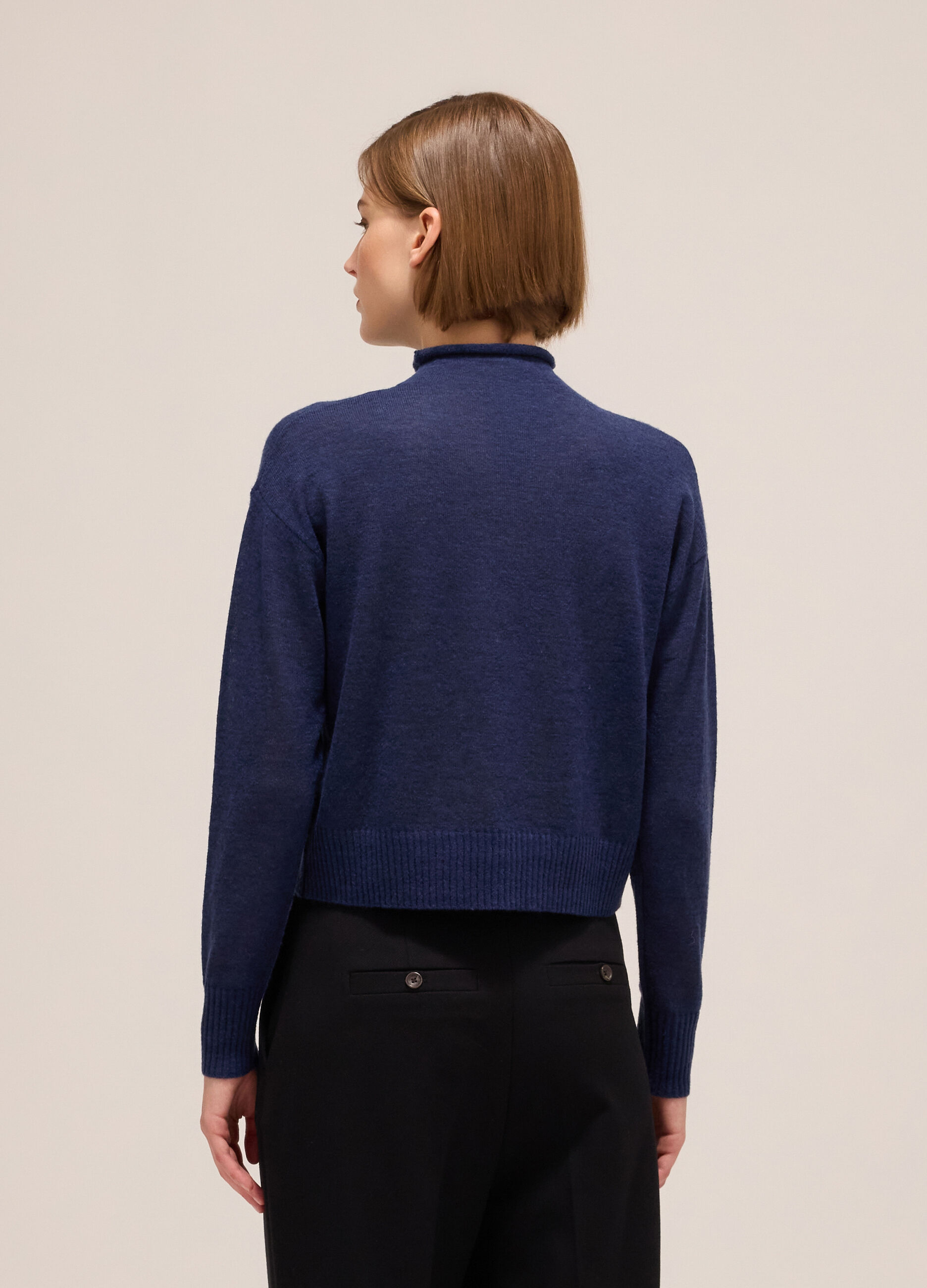 Gros pull à col montant