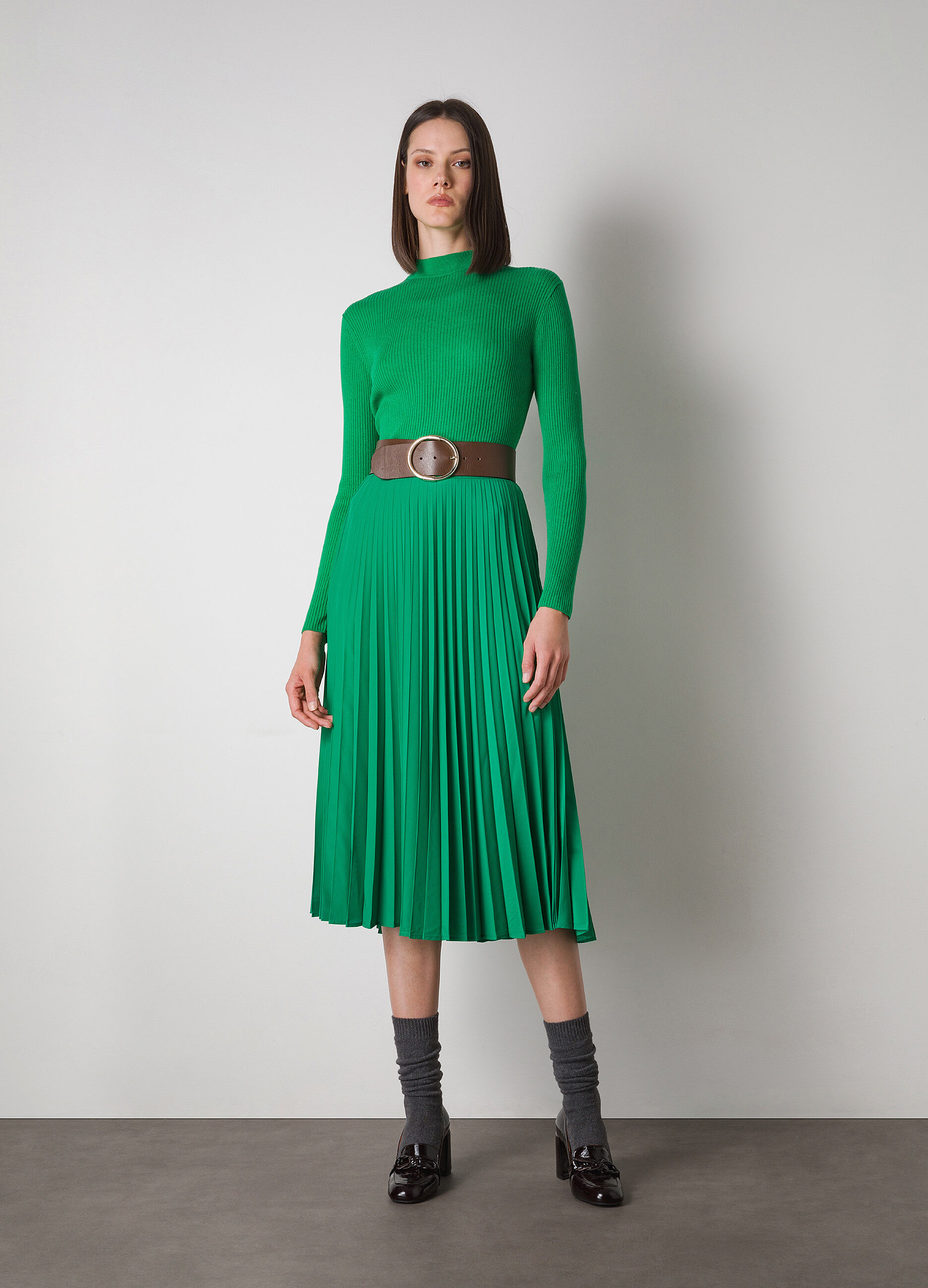 Ribbed silk-blend tricot