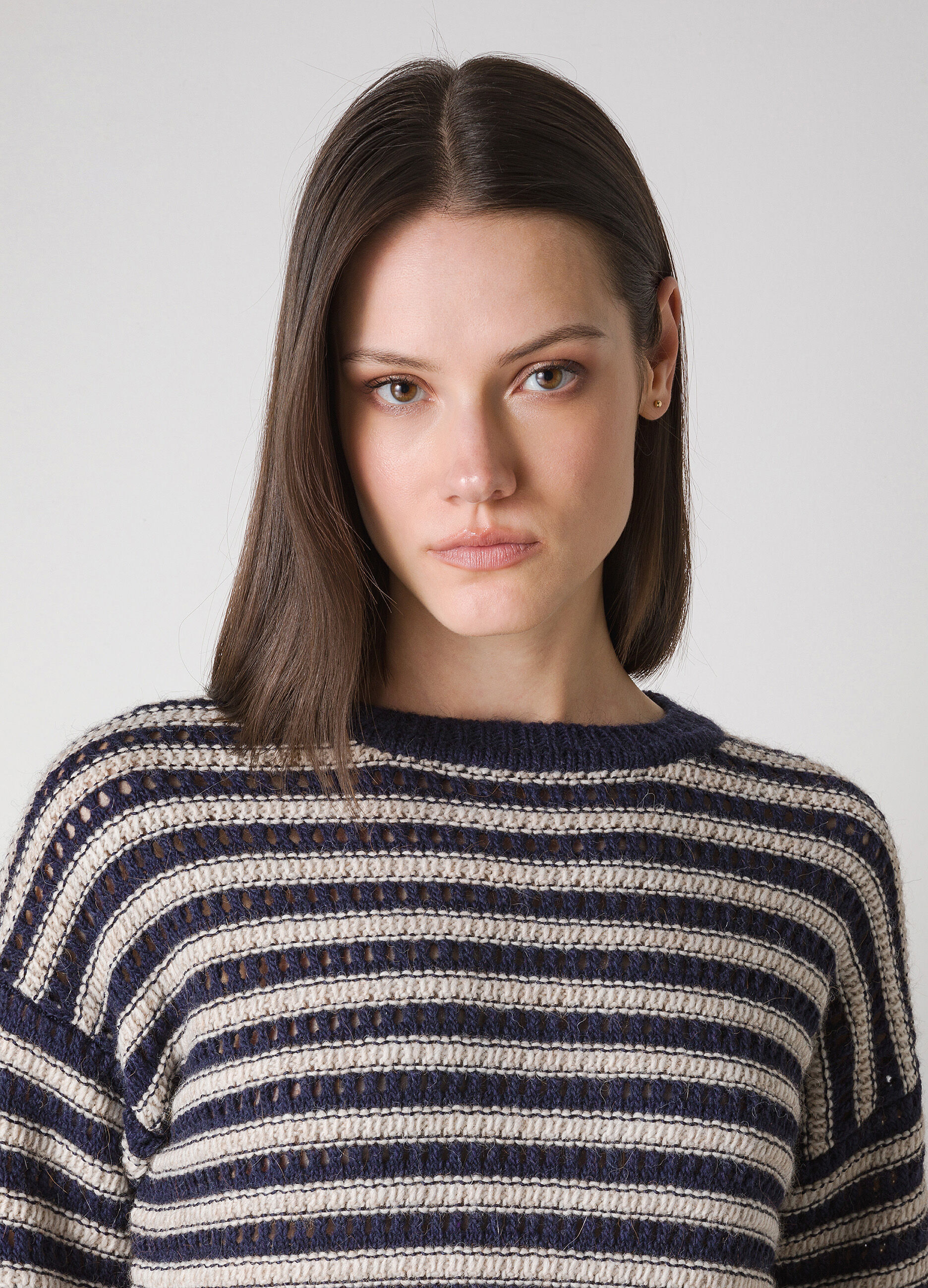 Alpaca wool-blend tricot crew-neck _3