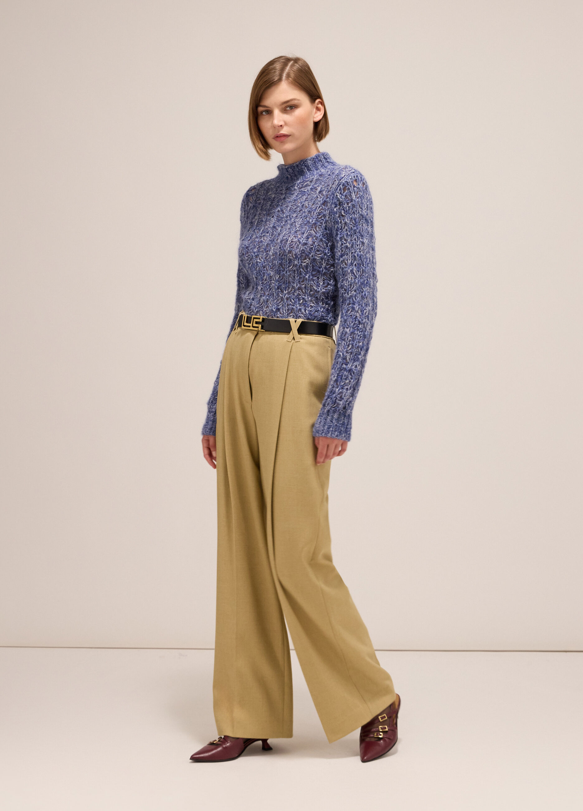 Gros pull en mohair mélangé