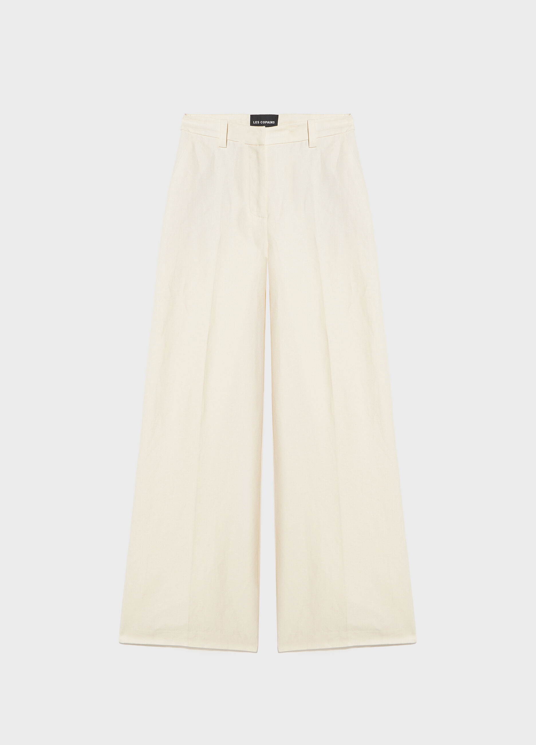 Linen, cotton and viscose palazzo trousers_4