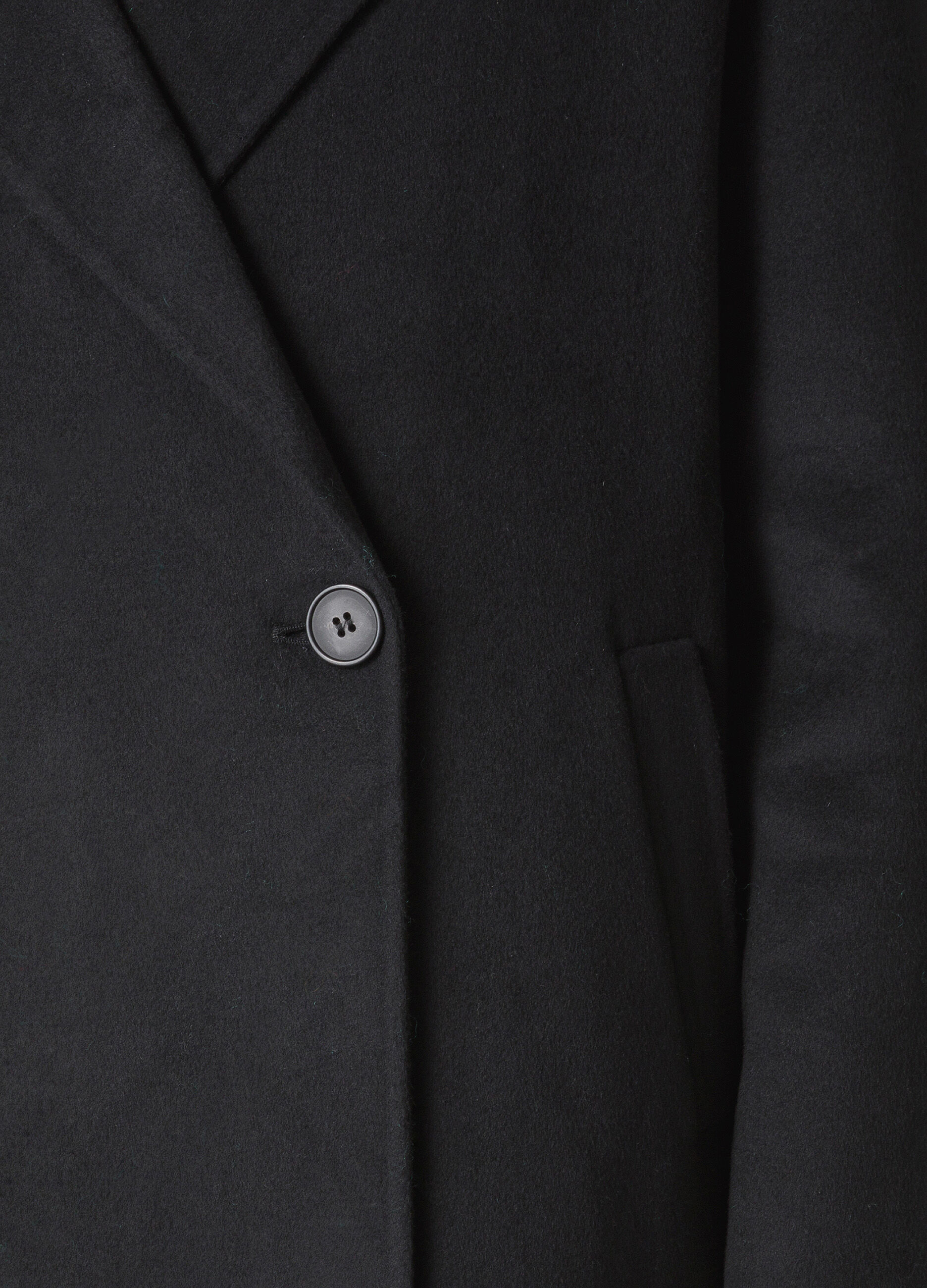 Green wool blend long coat_2