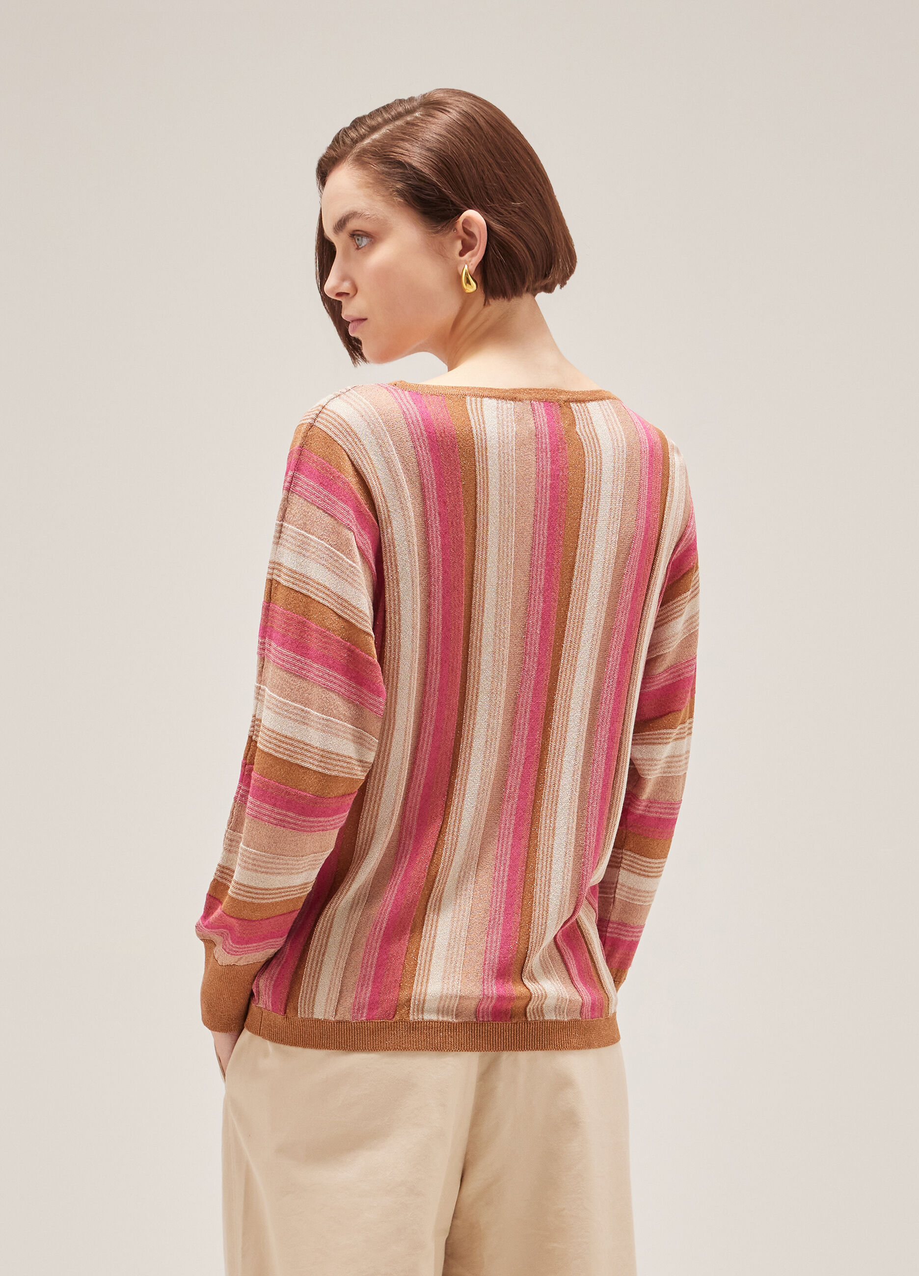 Striped tricot jumper