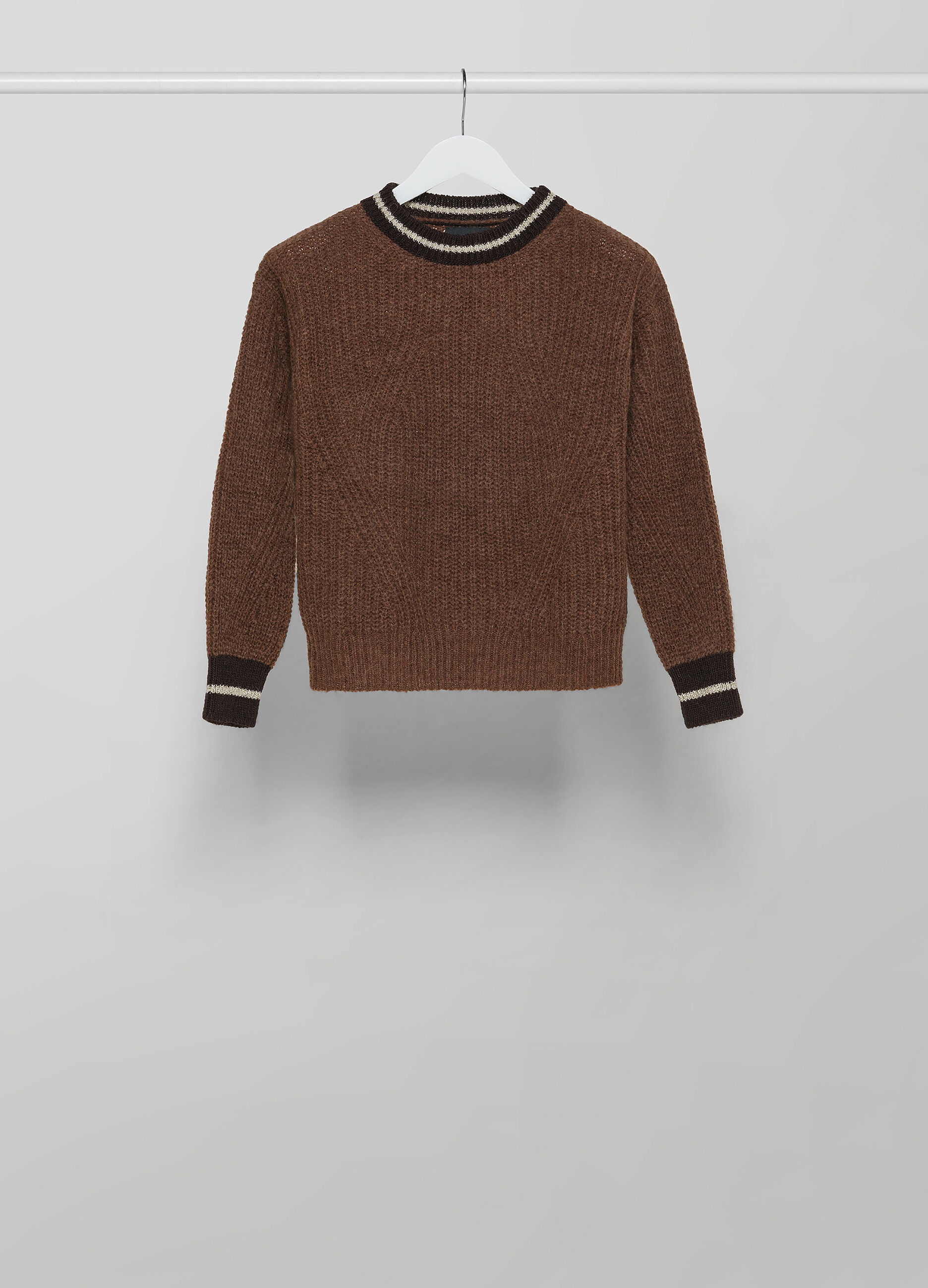 Pull en maille en laine et mohair mélangés