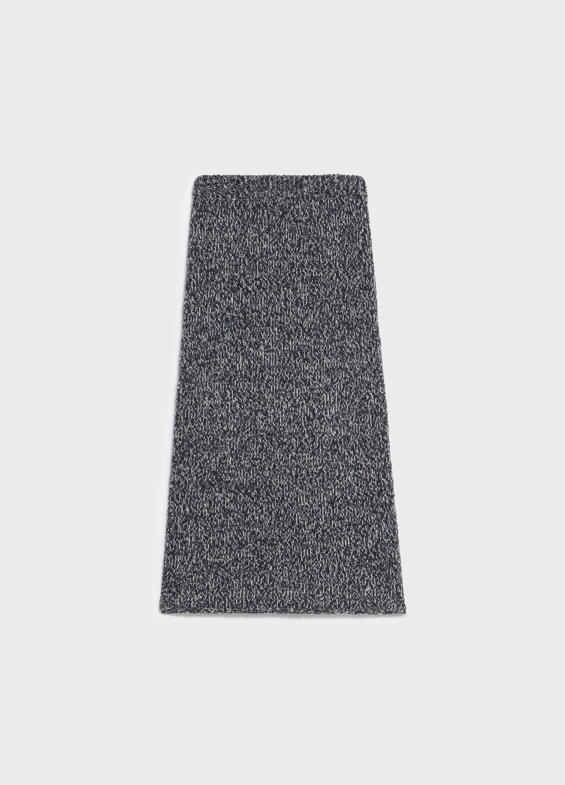 Longuette skirt in mélange knit