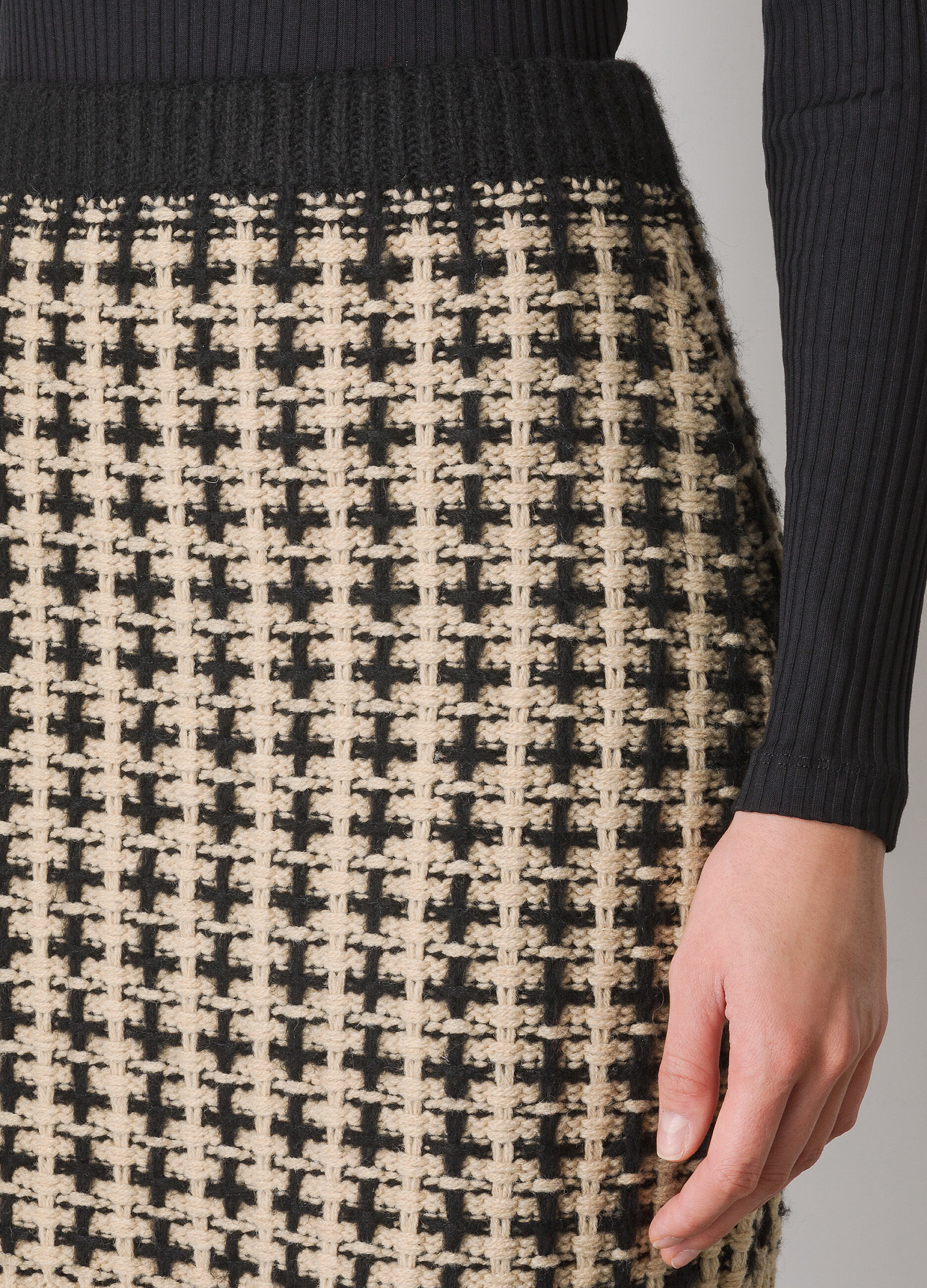 Alpaca wool-blend tricot miniskirt_3