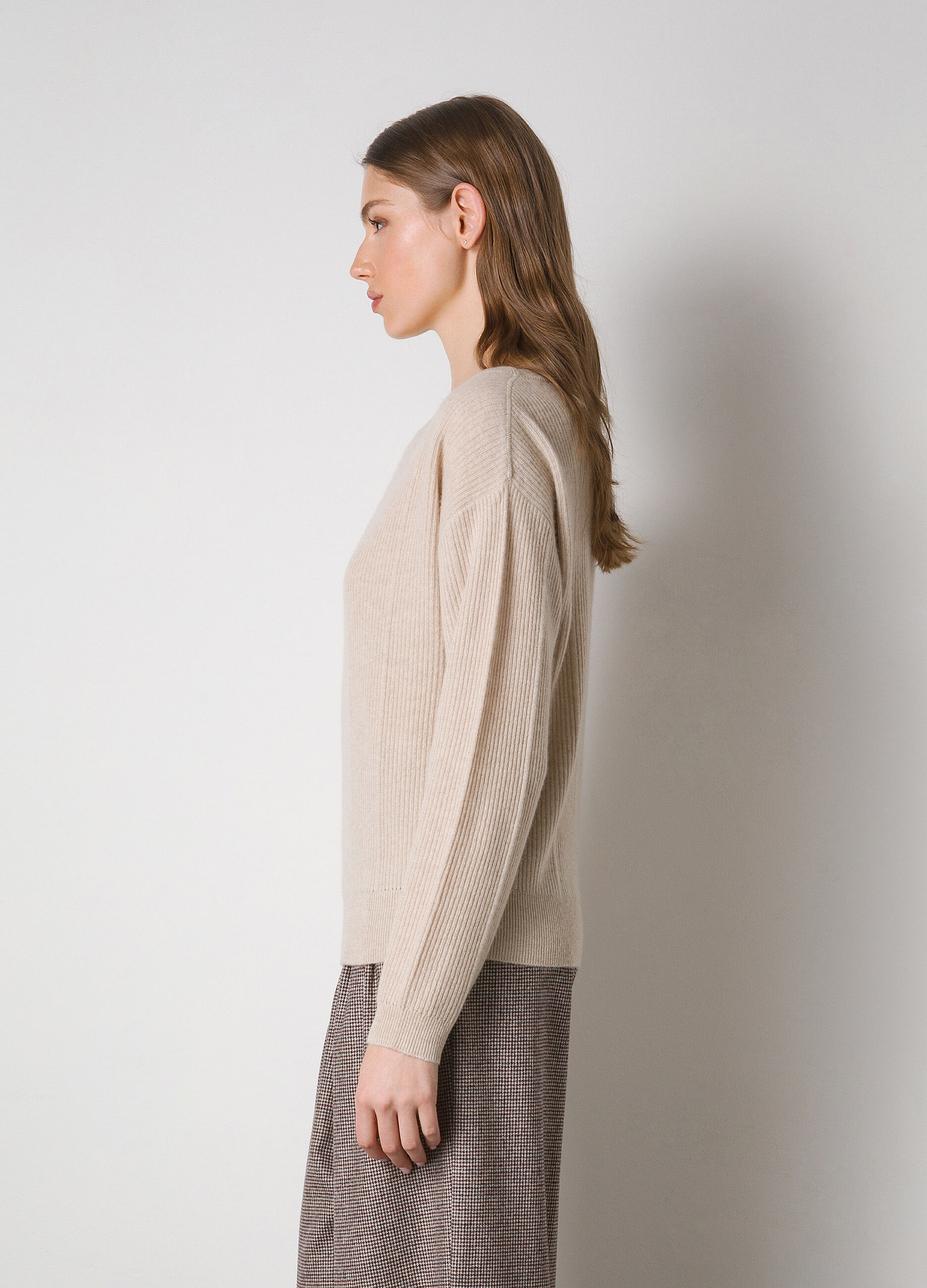Pure cashmere tricot pullover 