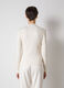 White silk blend tricot top_1