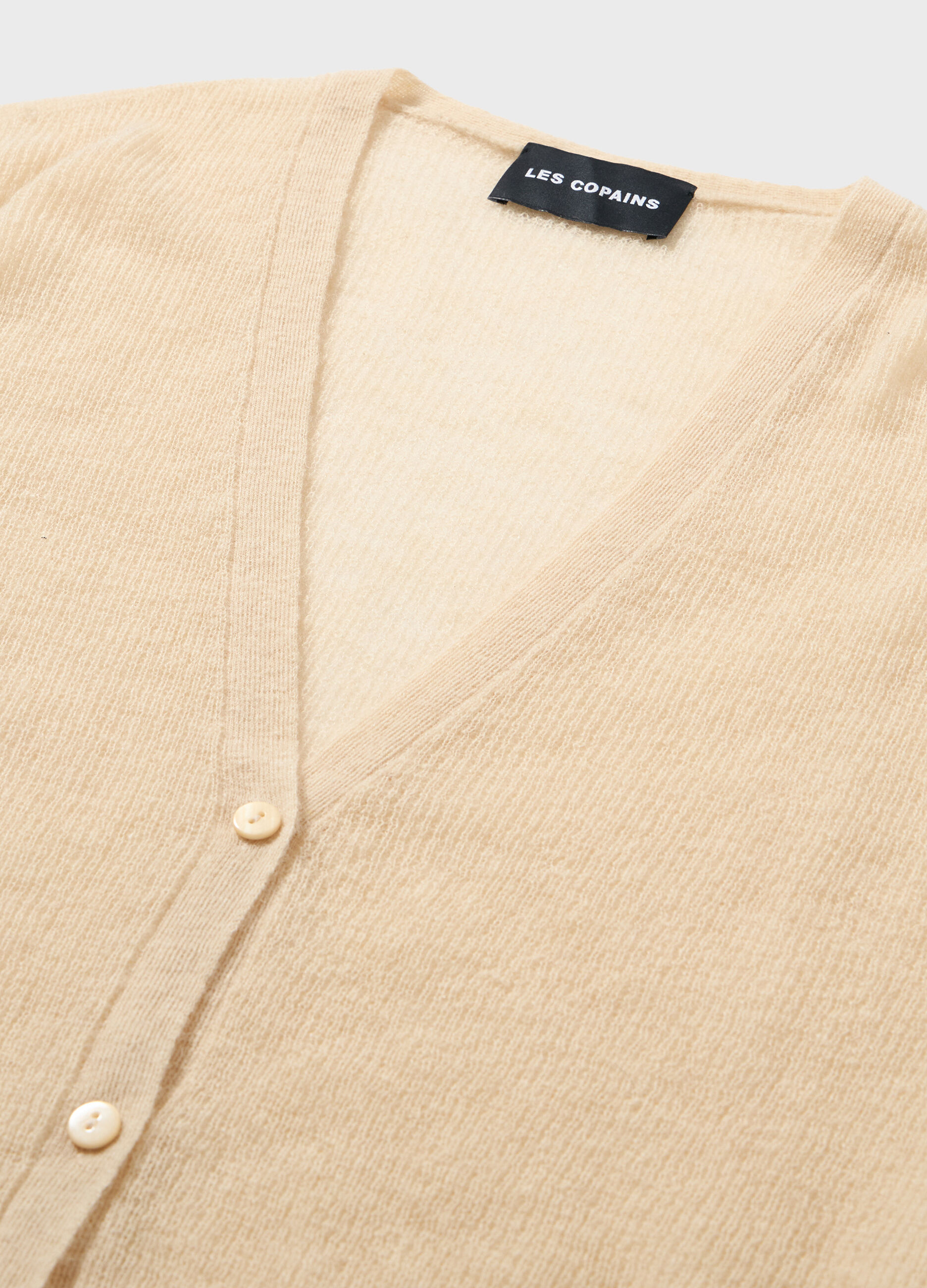 Knitted cardigan with V neck